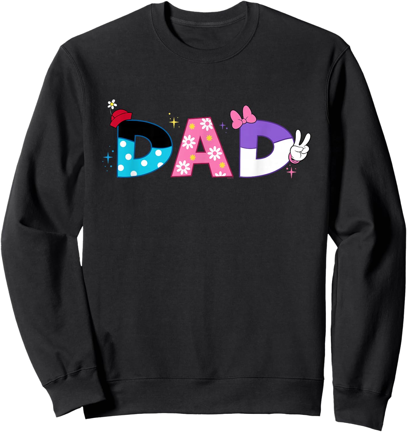 Disney Minnie Mouse and Daisy Duck Dad Father's Day Birthday Sweatshirt - Sweatshirt | Black