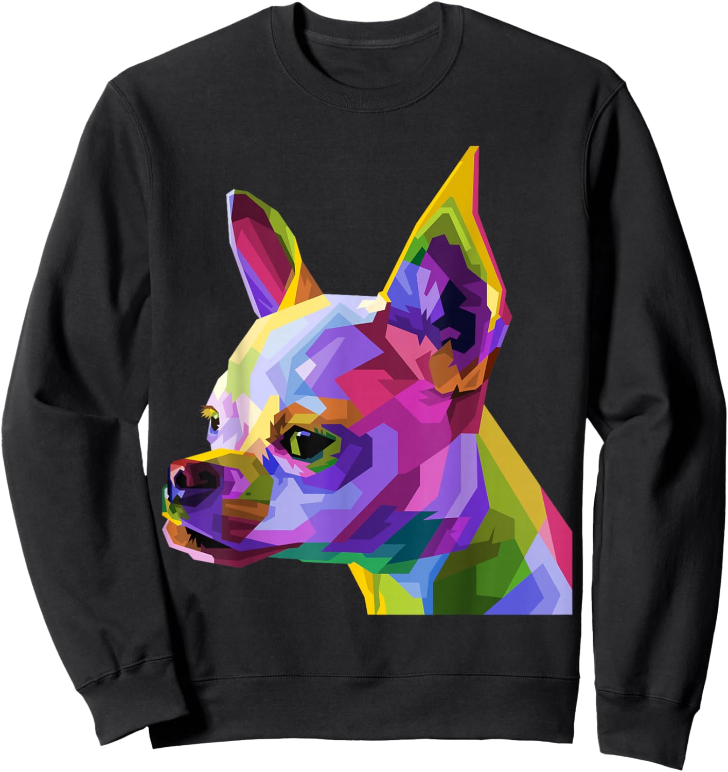 Chihuahua Pop Art Portrait Art for dog owners Sweatshirt - Sweatshirt | Black