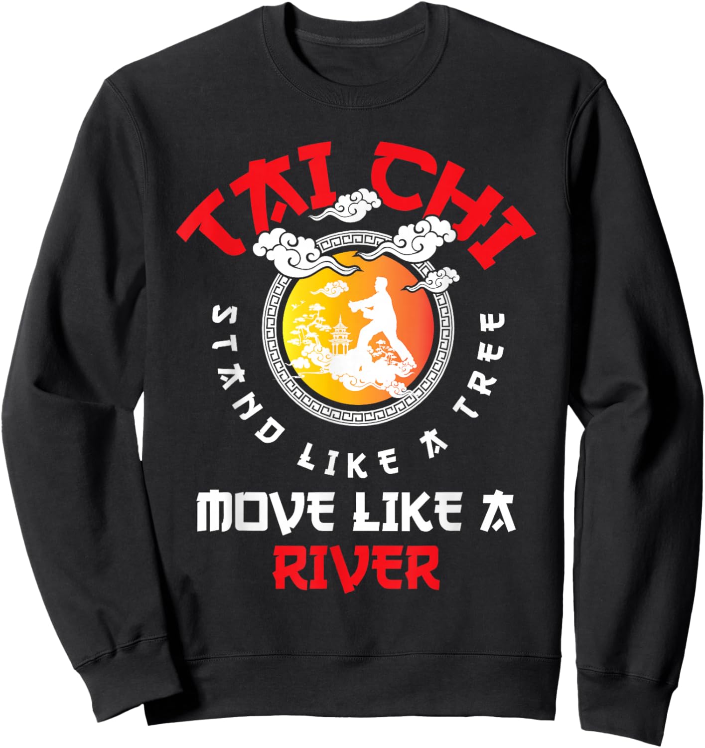 Tai Chi Stand Like A Tree - Mind Body Spiritual Meditation Sweatshirt - Sweatshirt | Black