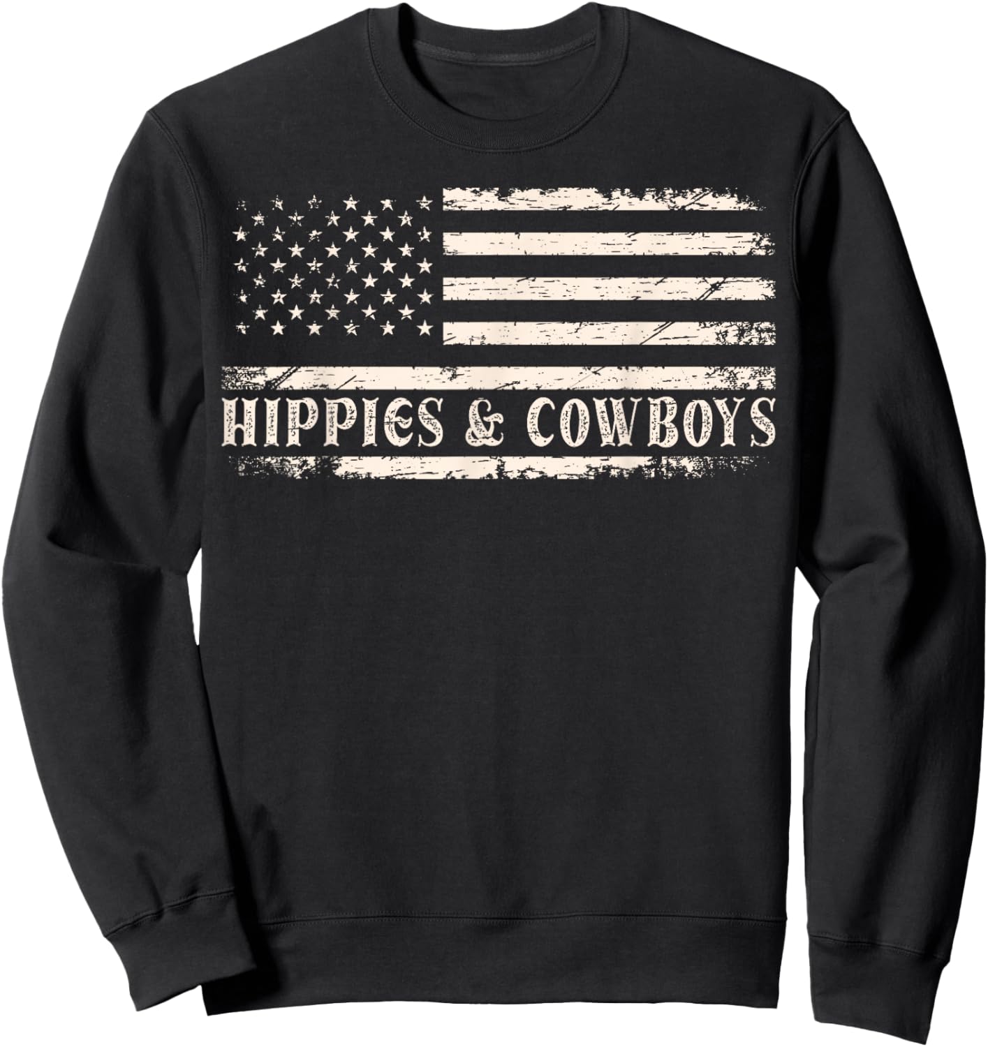 Raisin Hell with The Hippies and Cowboys Country Sweatshirt - Sweatshirt | Black