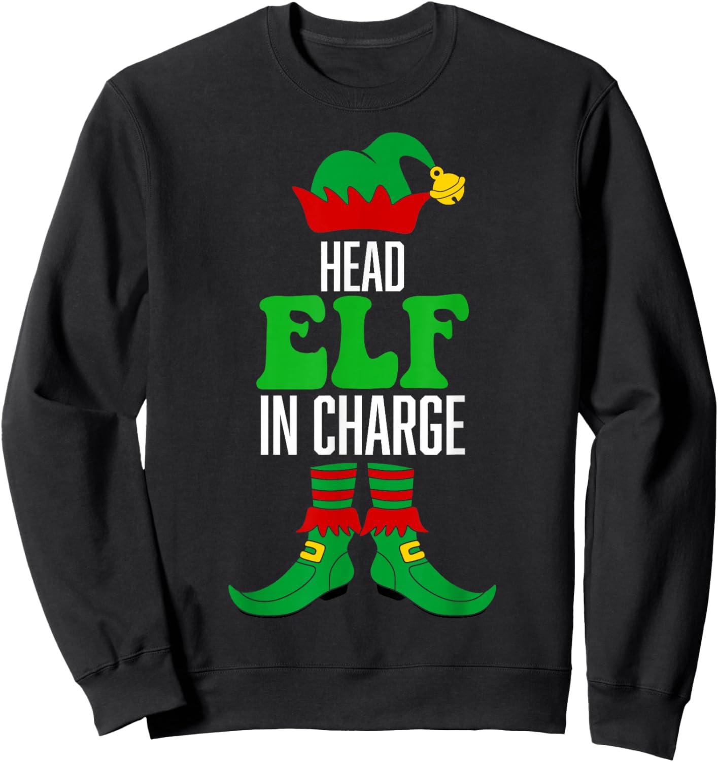 Head Elf in Charge Sweatshirt - Sweatshirt | Black
