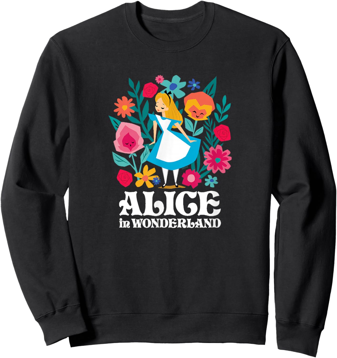 Alice In Wonderland - Flower Forest Sweatshirt - Sweatshirt | Black
