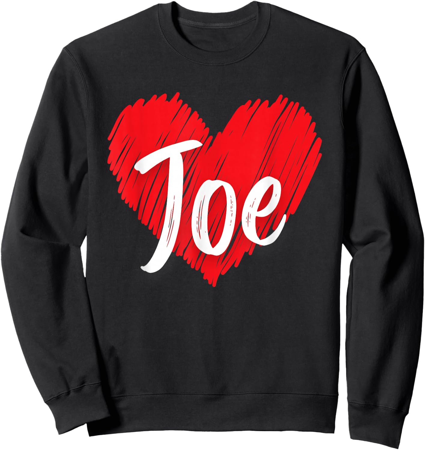 First Names Apparel I Love Joe Heart Funny Joe Sweatshirt - Sweatshirt | Black