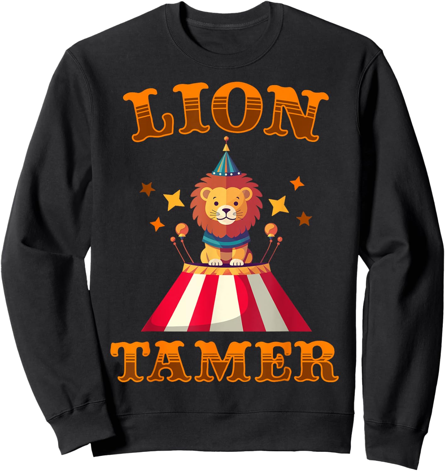 Lion Tamer Funny Kids Circus Costume Party Matching Carnival Sweatshirt - Sweatshirt | Black