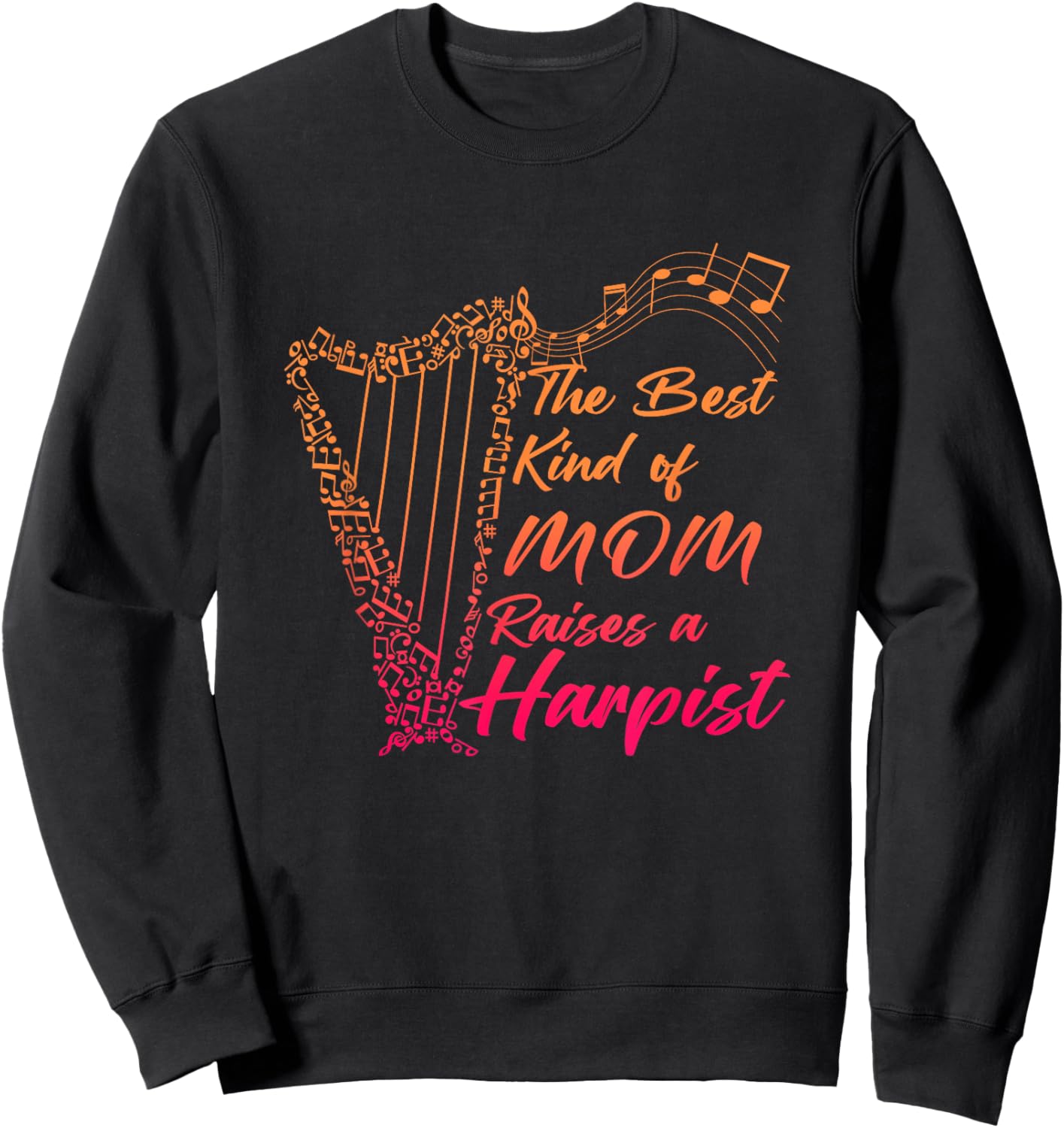Harp Instrument Harp Player Harpist Musical Sweatshirt - Sweatshirt | Black
