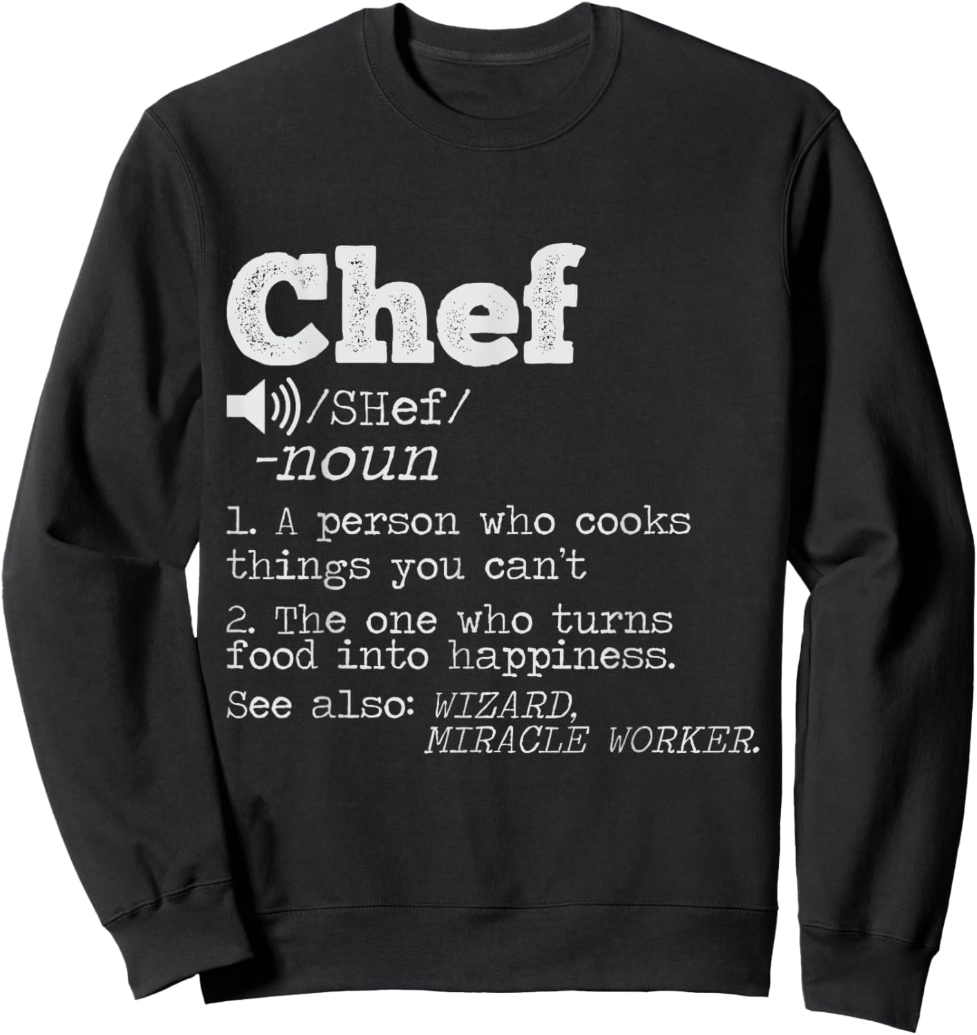 Chef Definition Line Cooking Cooking Cook Sayings Cook Sweatshirt - Sweatshirt | Black