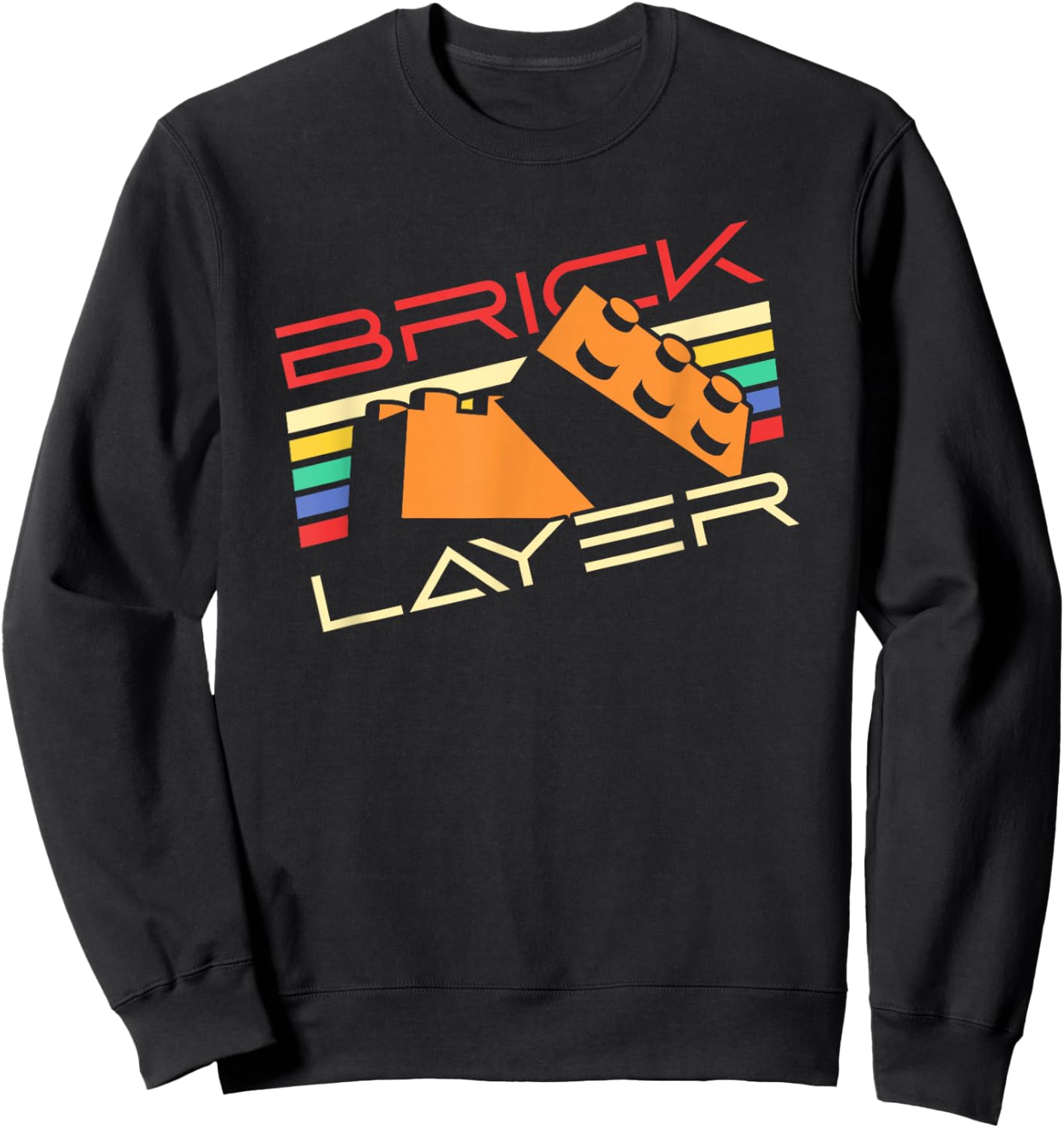 Brick Layer Master Builder Big Building Blocks Engineer Toy Sweatshirt - Sweatshirt | Black