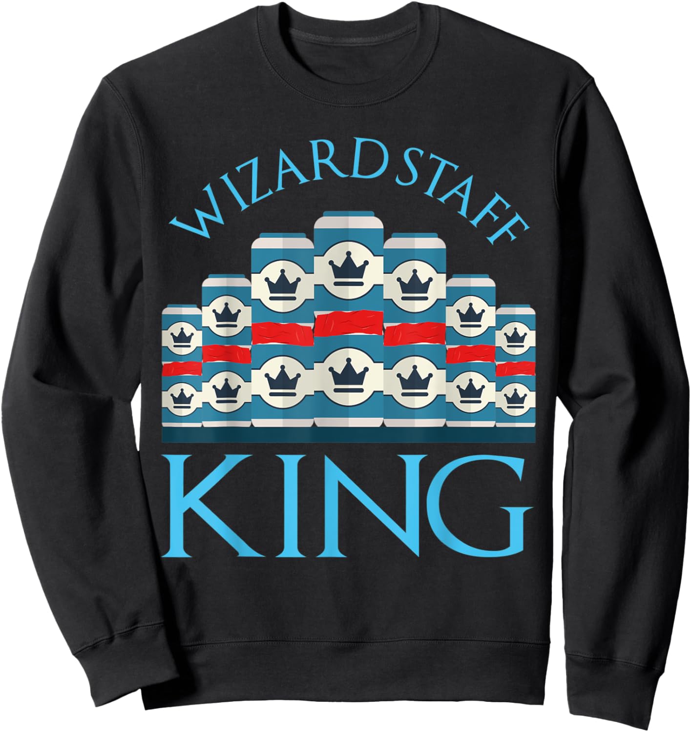 Wizard Staff King College Beer Can Drinking Games Party Sweatshirt - Sweatshirt | Black