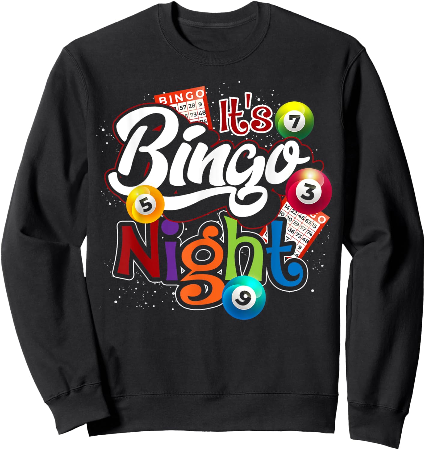Bingo Night Gift Bingo Player Lottery Winner Gambling Bingo Small Sweatshirt - Sweatshirt | Black
