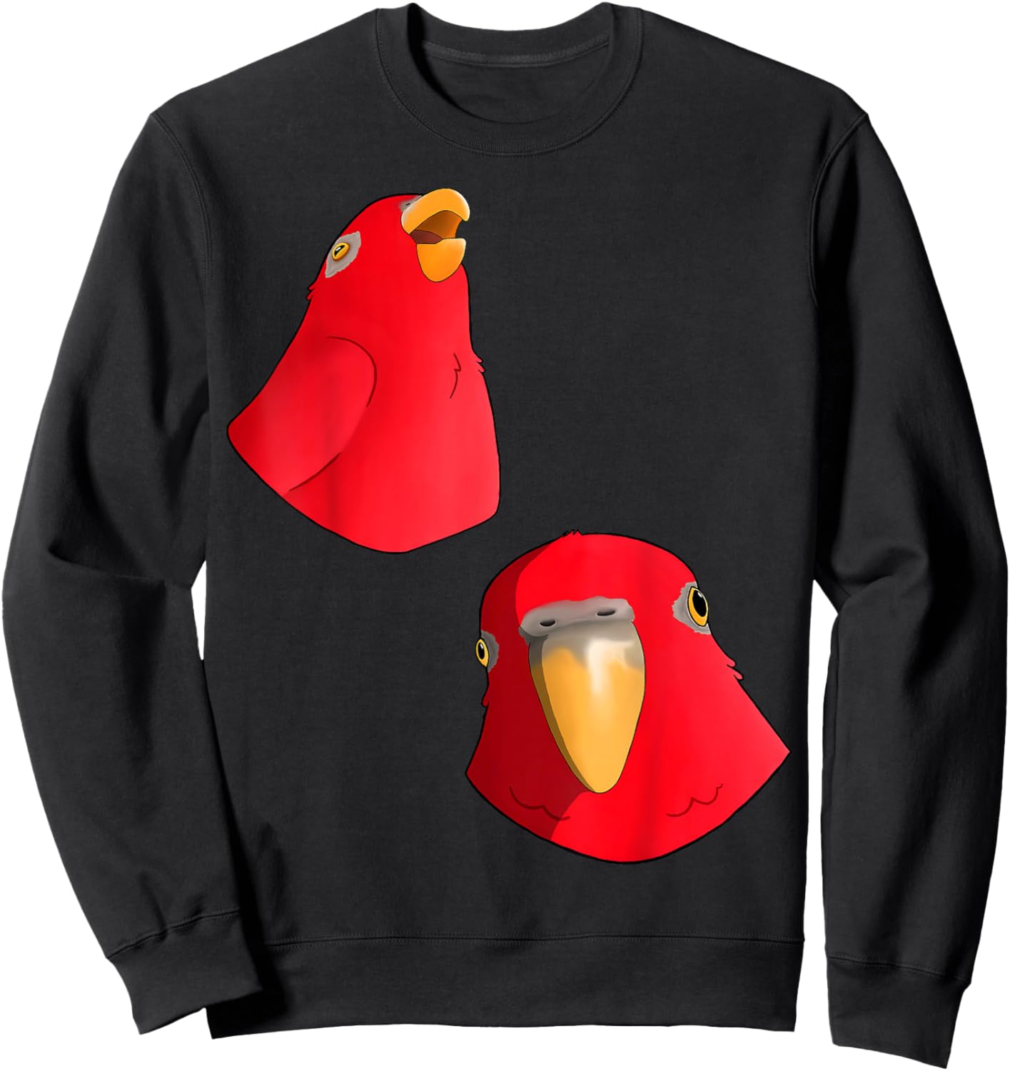 Red Birb - Bird Laughing Then Staring wuewuewue Sweatshirt - Sweatshirt | Black