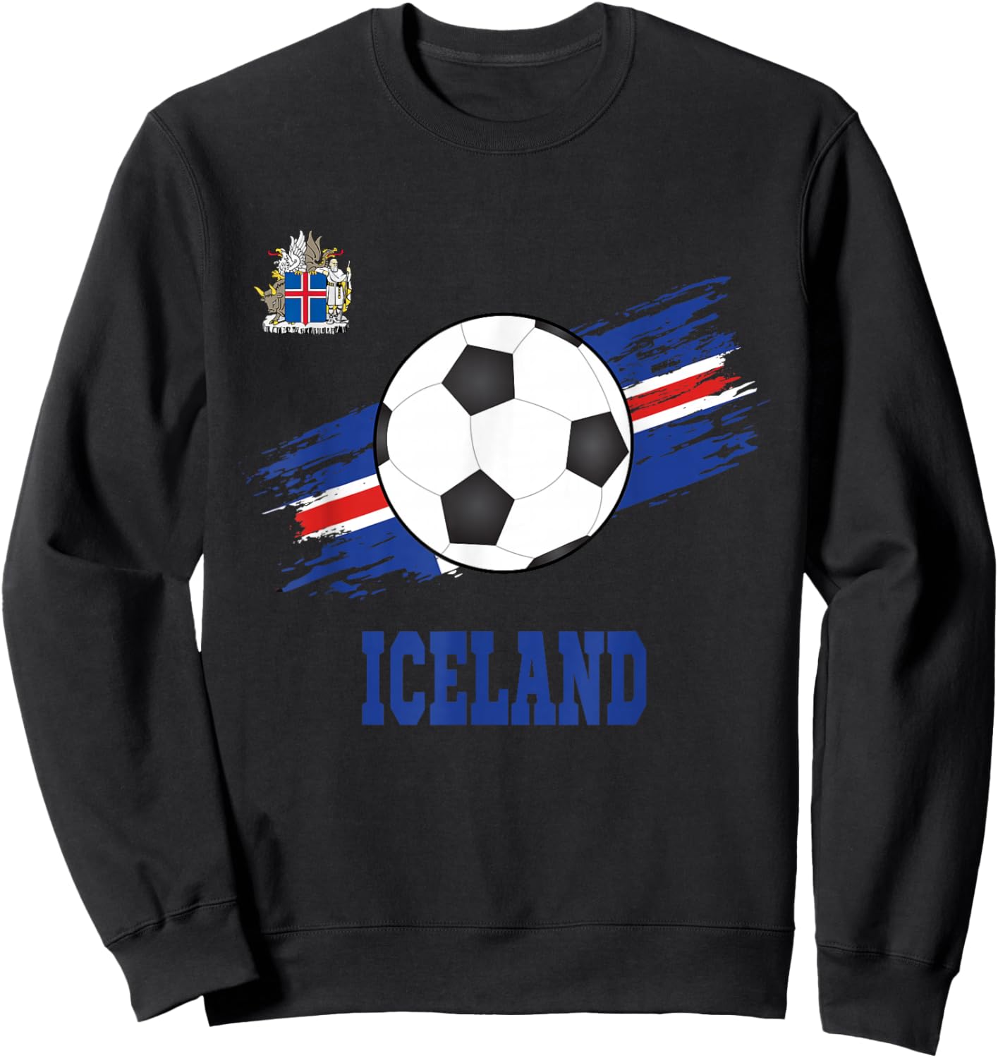 Iceland Soccer Icelandic Football Icelander Futbol Sweatshirt - Sweatshirt | Black