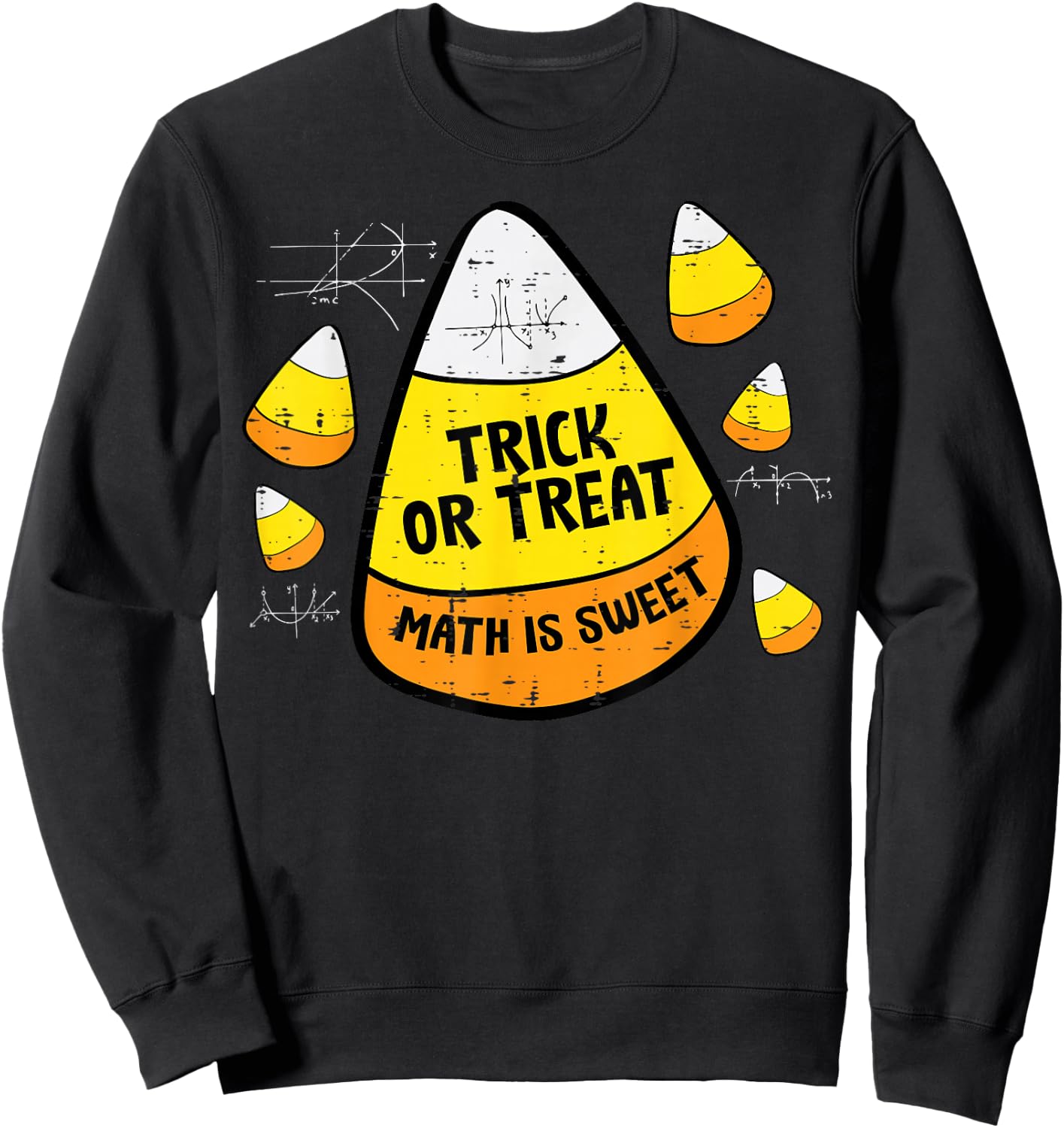 Halloween Candy Corn Math Sweet Trick Treat Men Women Kids Sweatshirt - Sweatshirt | Black
