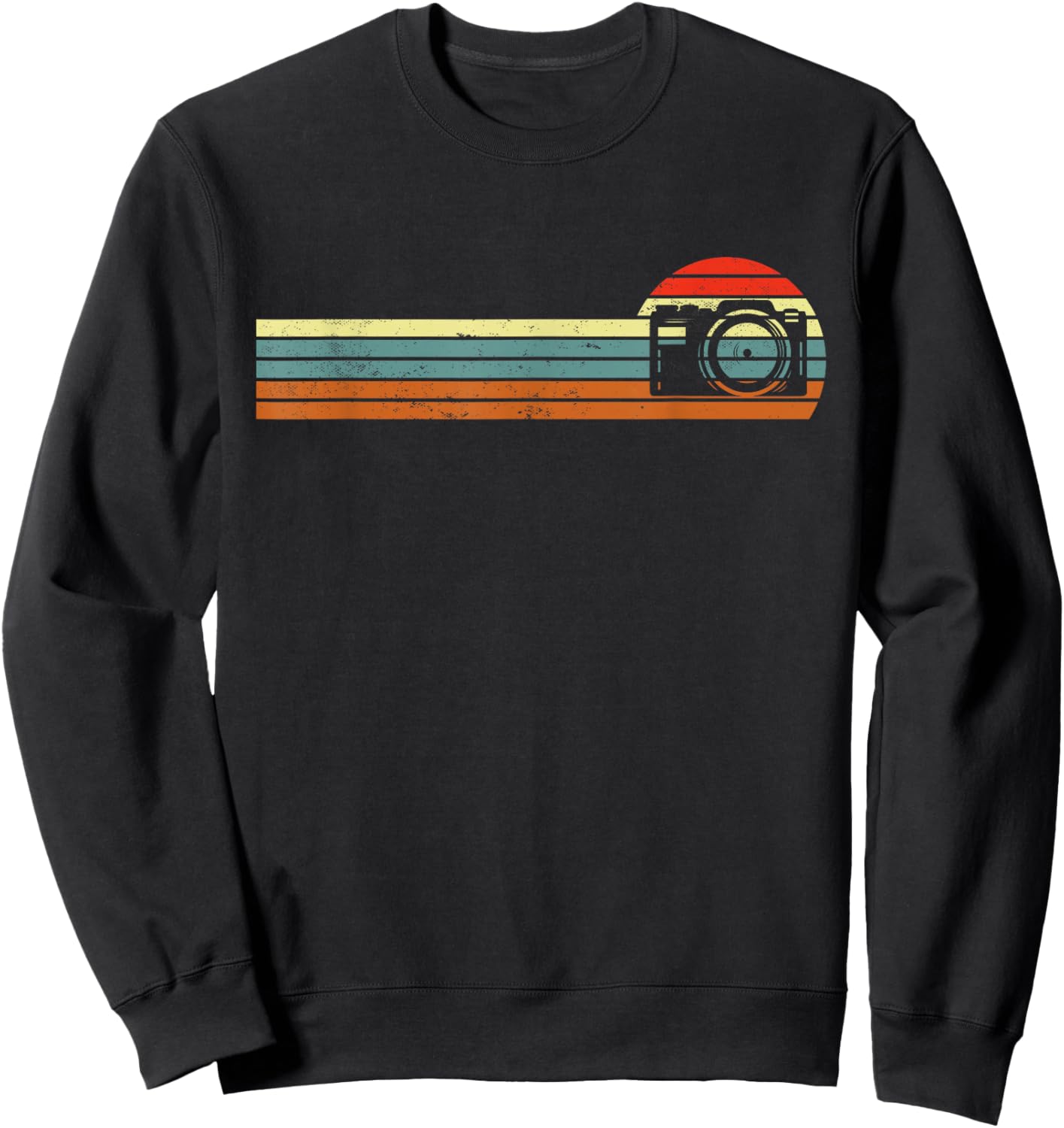 Retro Photographer Camera Funny Journal Photography Sweatshirt - Sweatshirt | Black