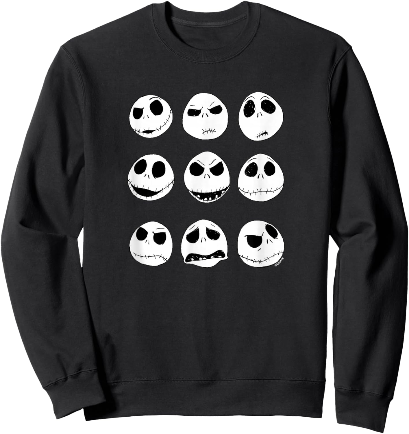 Jack Skellington Faces Sweatshirt - Sweatshirt | Black