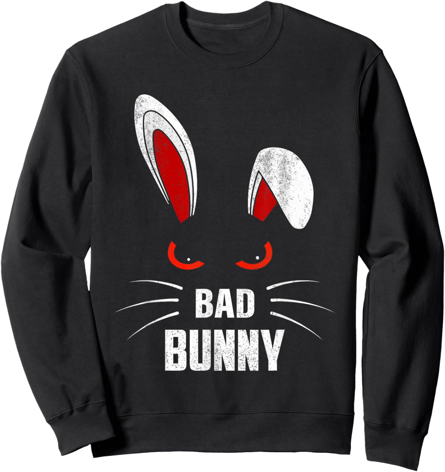 Bad Bunny Scary Rabbit Cool Animal Lover Sweatshirt - Sweatshirt | Black