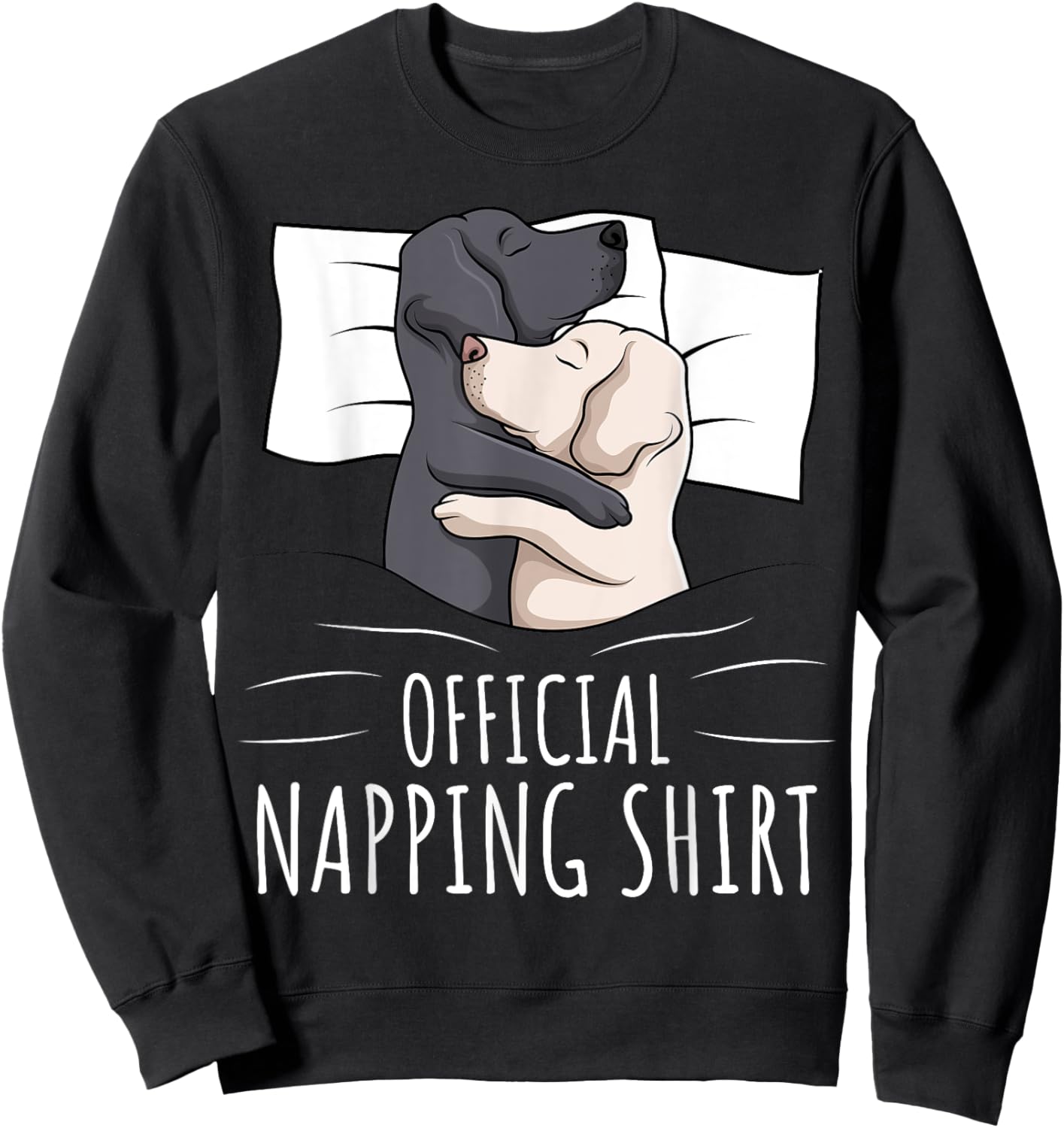 Sleeping Labrador Retriever Lab Dog Official Napping Men Women Girls Kids Sweatshirt - Sweatshirt | Black