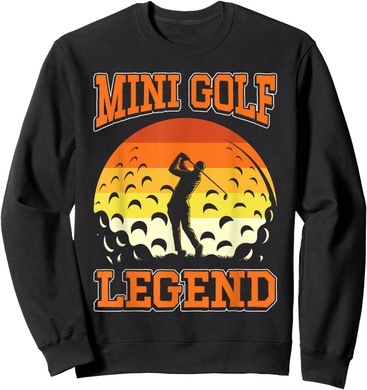 Vintage Retro Mini Golf Champion Funny mini Golfer Sport Sweatshirt - Sweatshirt | Black