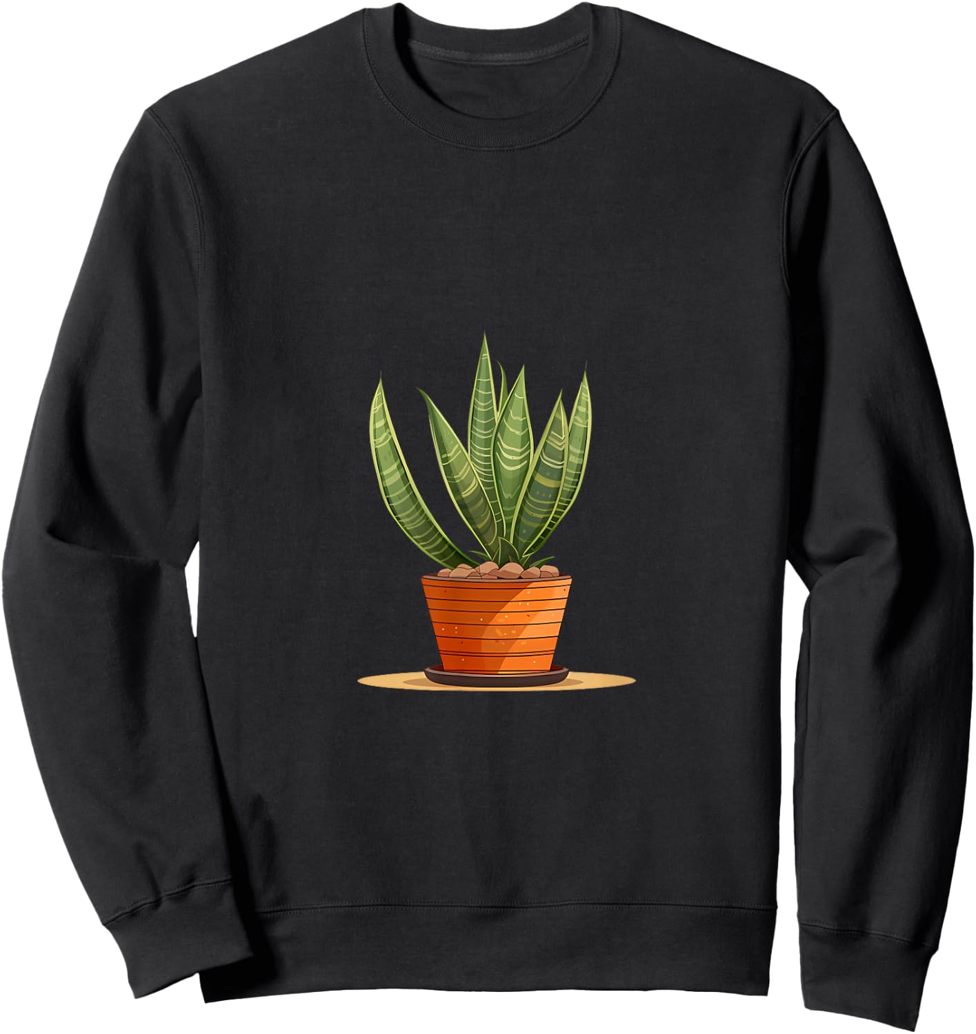 Sansevieria Plant Houseplant Sweatshirt - Sweatshirt | Black