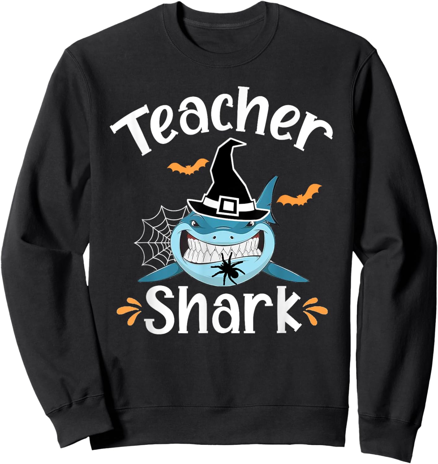 Teacher Shark Funny Halloween Men Women Sweatshirt - Sweatshirt | Black