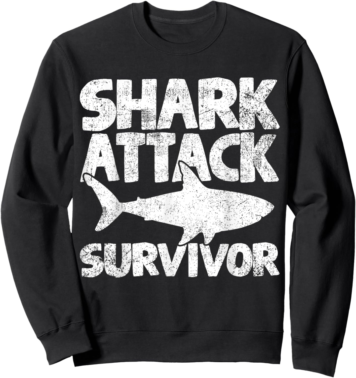 Shark Attack Survivor Sweatshirt - Sweatshirt | Black