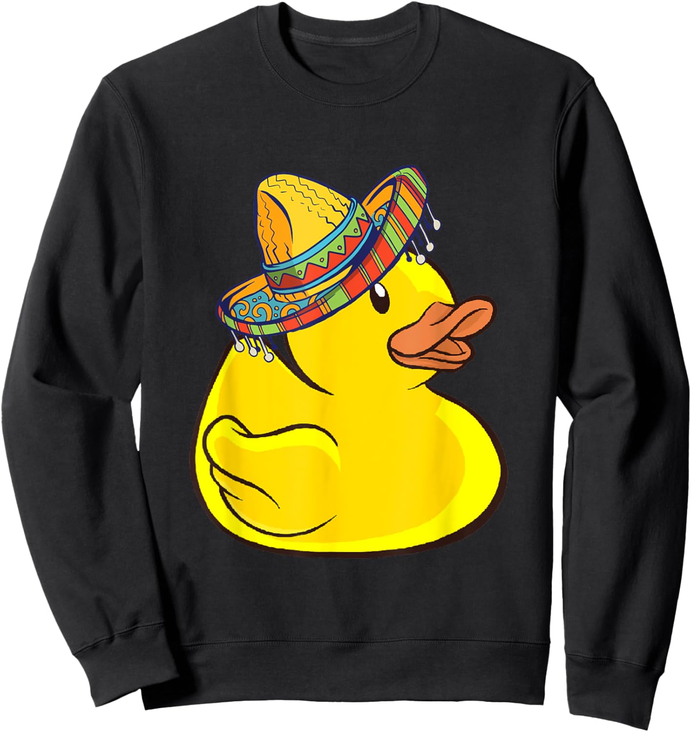Rubber Duck Sombrero Mexico Cute Duckie Rubber Duck Lover Sweatshirt - Sweatshirt | Black