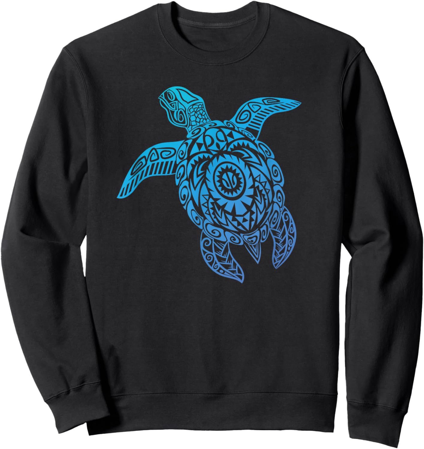 Sea Turtle Shirt - Native Hawaiian - Hawaiian Tribal Sweatshirt - Sweatshirt | Black
