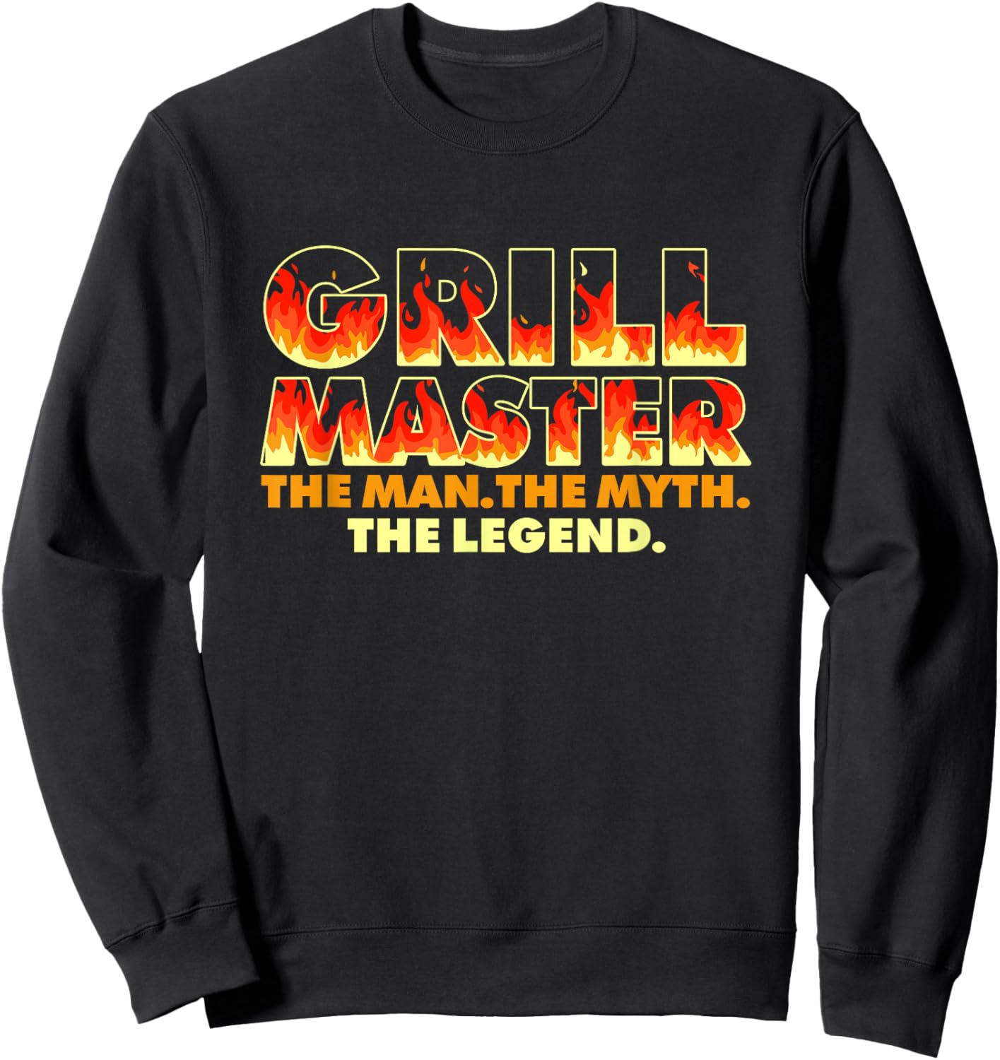 Grill Master the man the myth the legend grilling BBQ Sweatshirt - Sweatshirt | Black