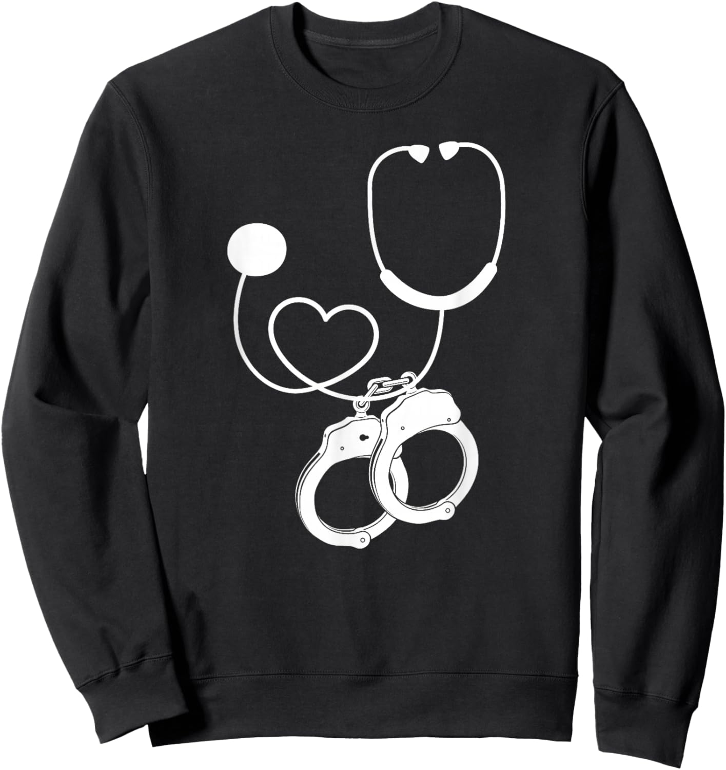 LPN Correctional Nurse Nursing Stethoscope Officer Women Men Sweatshirt - Sweatshirt | Black
