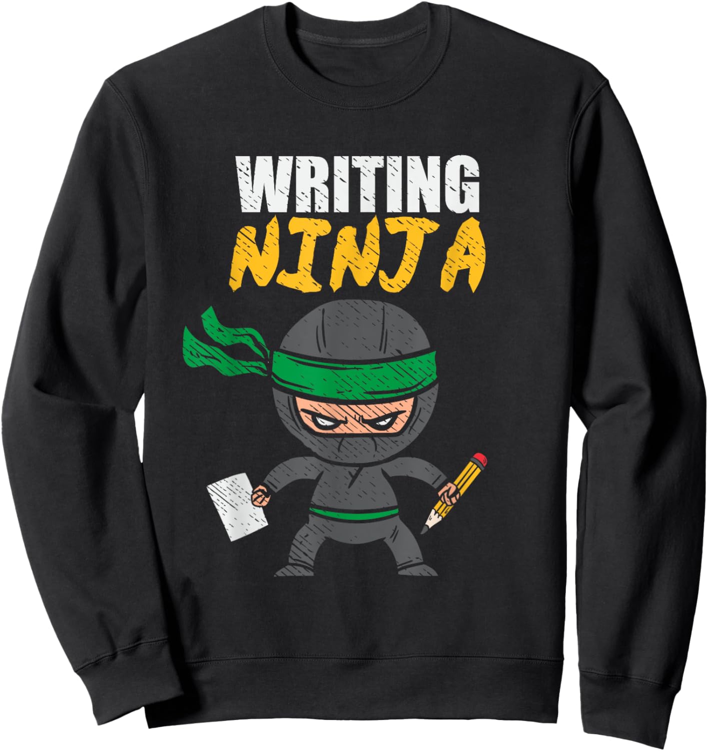 Writing Ninja Author Script Editor Book Lover Story Writer Sweatshirt - Sweatshirt | Black