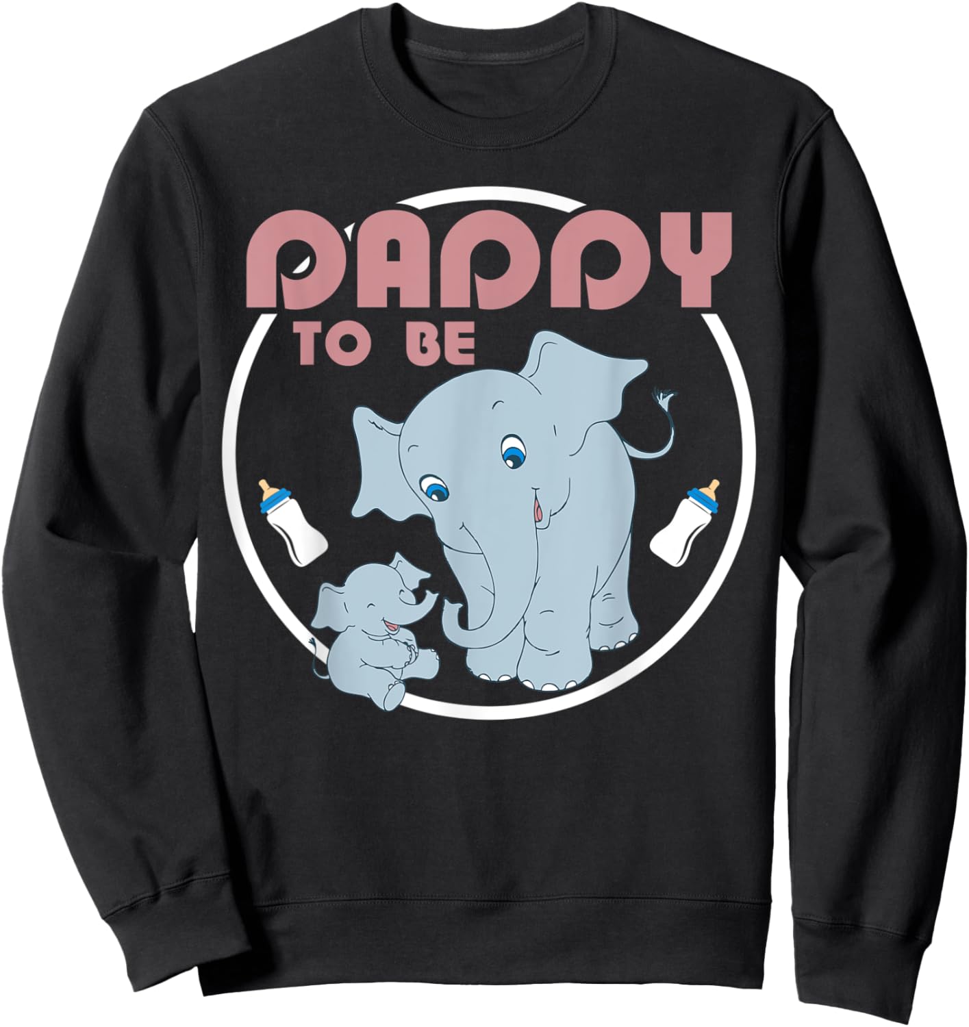 Dad To Be Elephant Baby Shower For Boy Gender Reveal Sweatshirt - Sweatshirt | Black