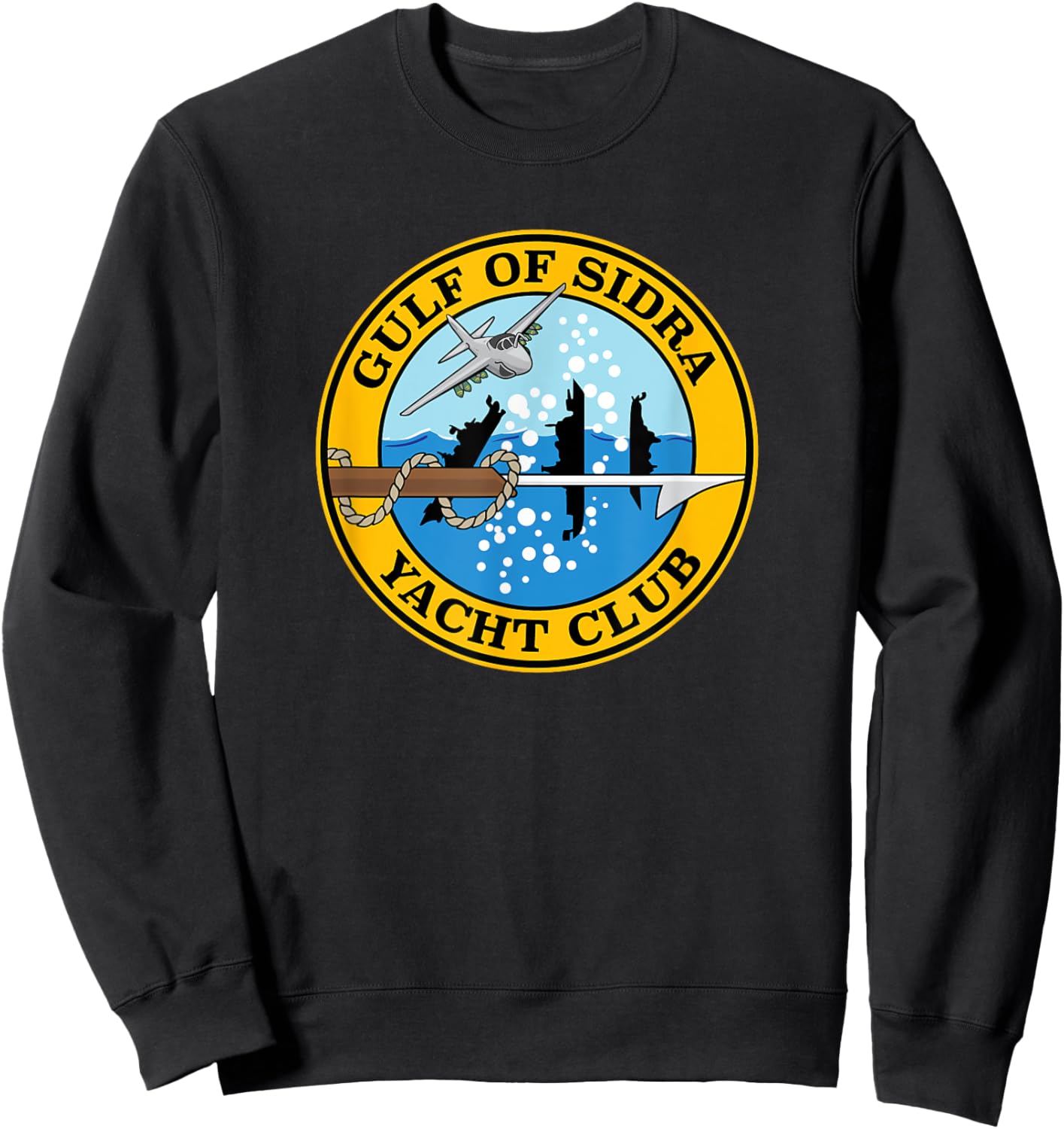 Gulf of Sidra Yacht Club Classic US Naval Sailor Design Sweatshirt - Sweatshirt | Black