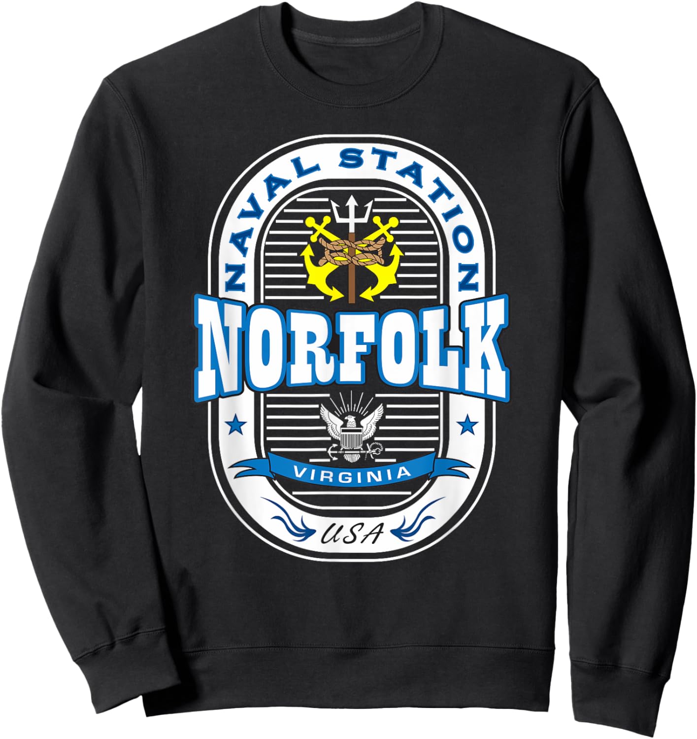 Naval Station Norfolk Virginia Usa Sweatshirt - Sweatshirt | Black