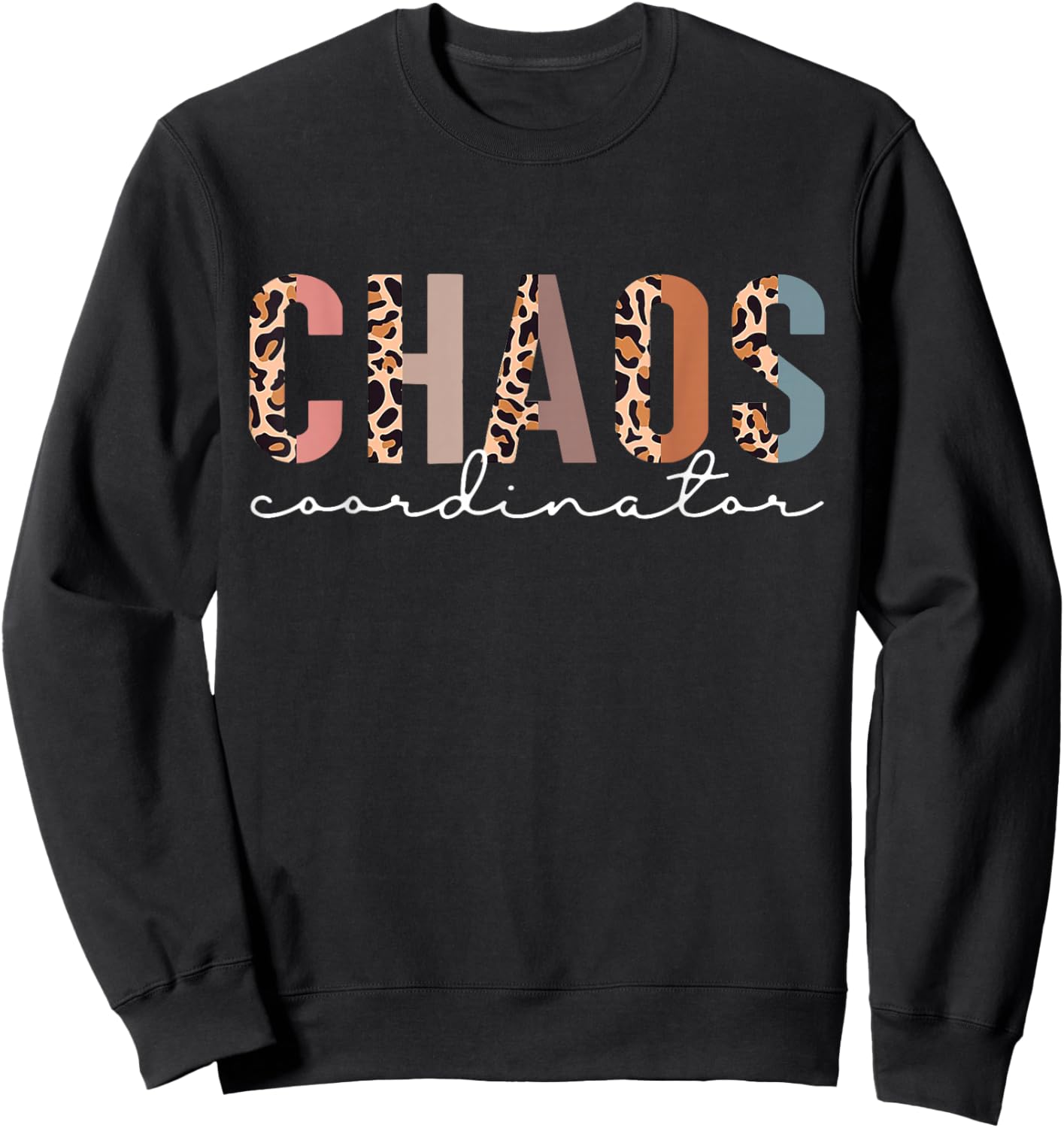 Chaos Coordinator Leopard Sweatshirt - Sweatshirt | Black