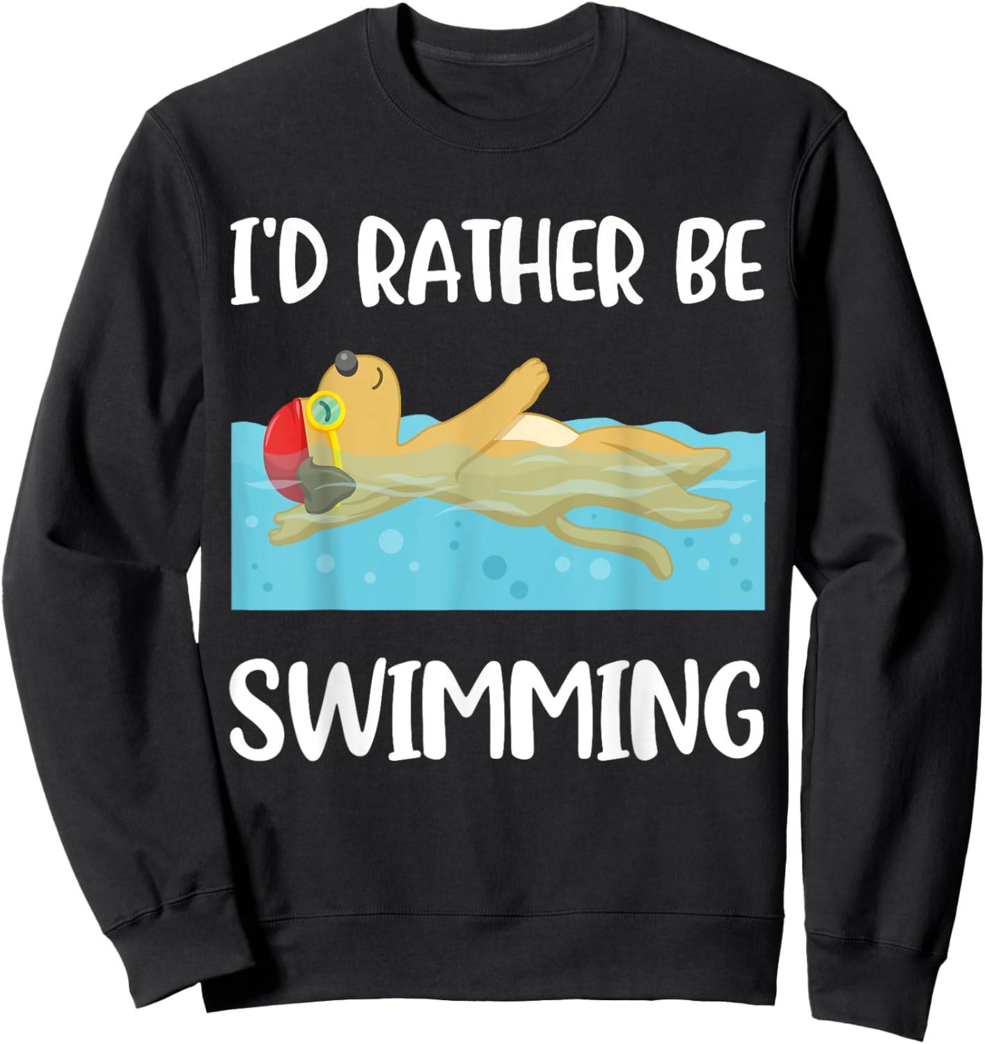Id Rather Be Swimming Sweatshirt - Sweatshirt | Black