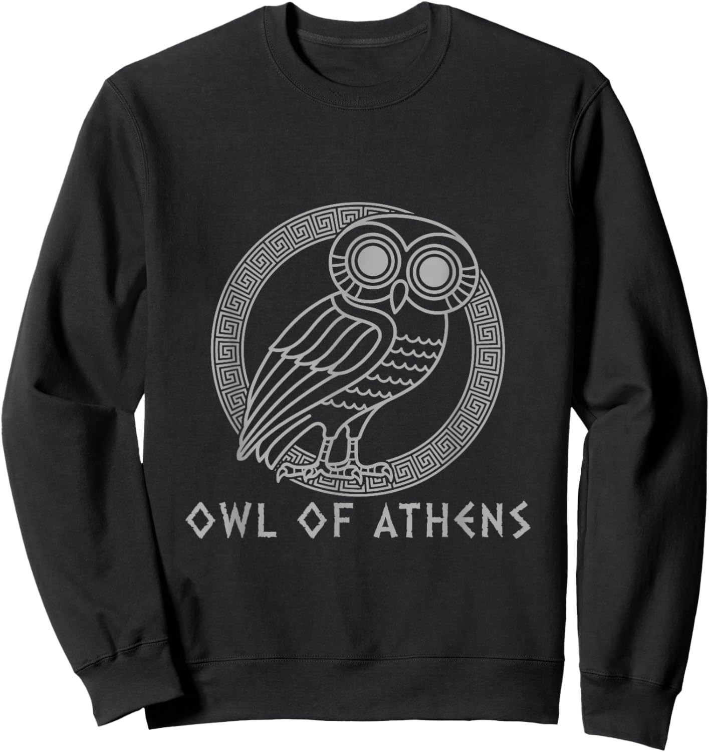 Greek Mythology Athena | Owl of Athens Sweatshirt - Sweatshirt | Black