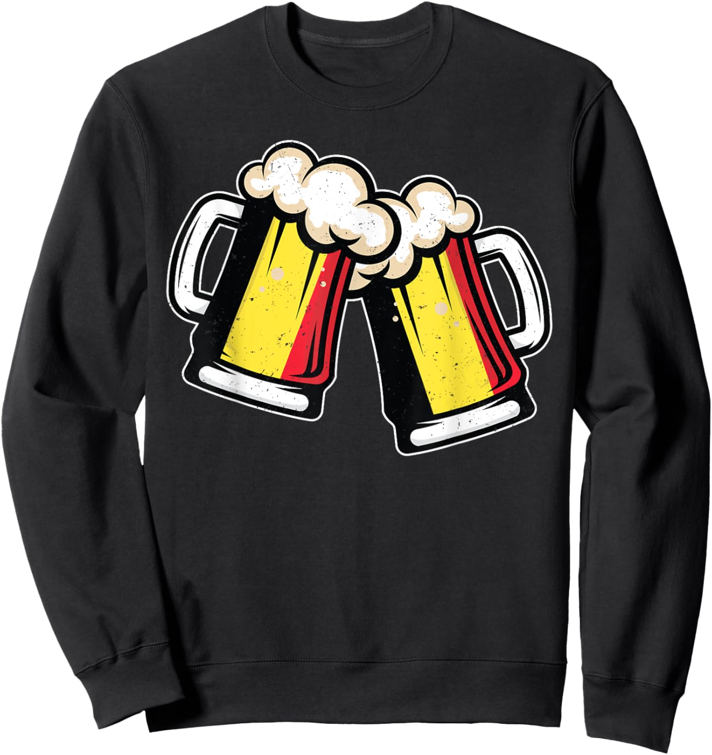 Belgium Flag Beer Mug - Cool Belgian Beer Sweatshirt - Sweatshirt | Black