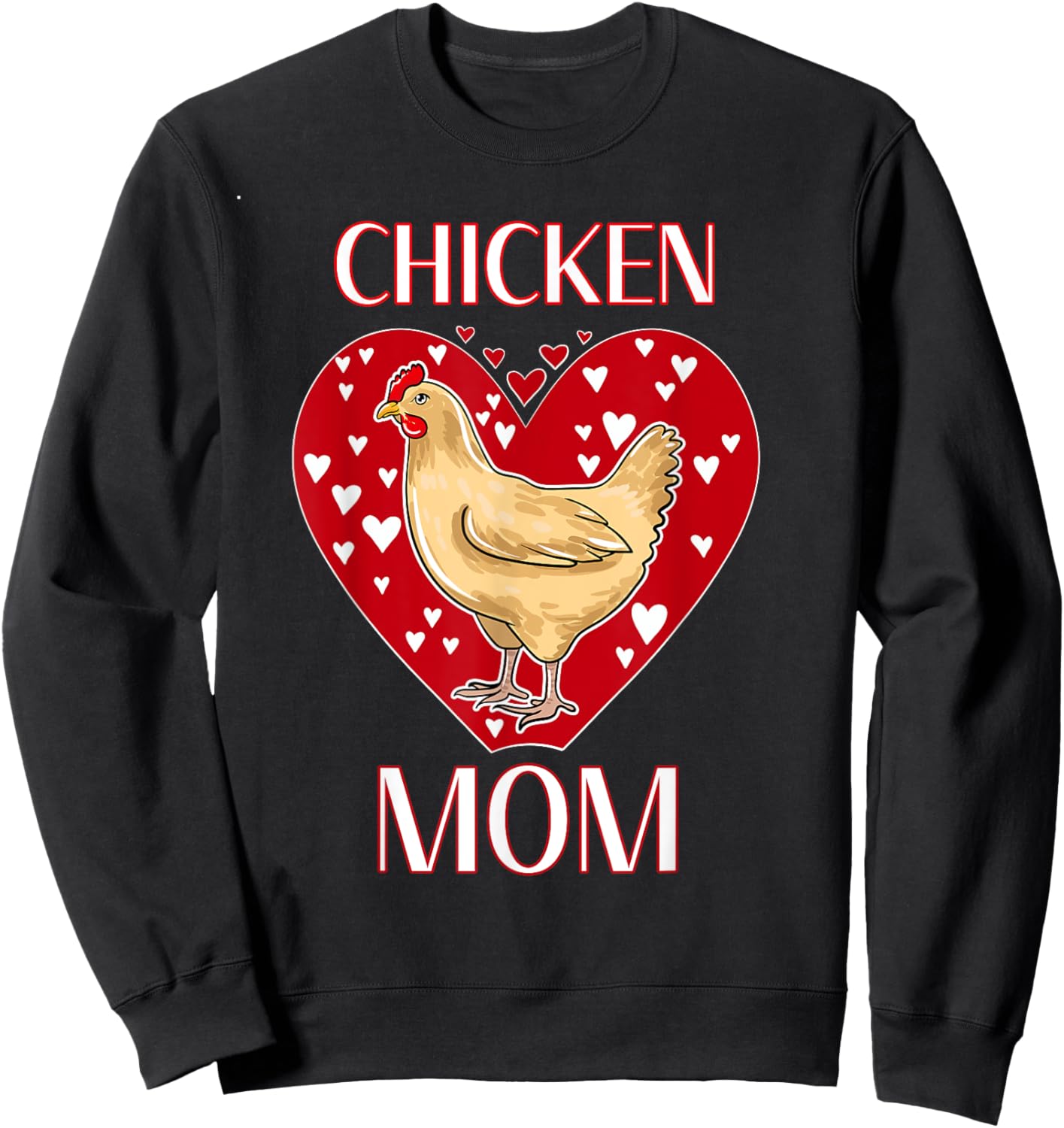 Chicken Mom Funny Chicken Owner Illustration Sweatshirt - Sweatshirt | Black