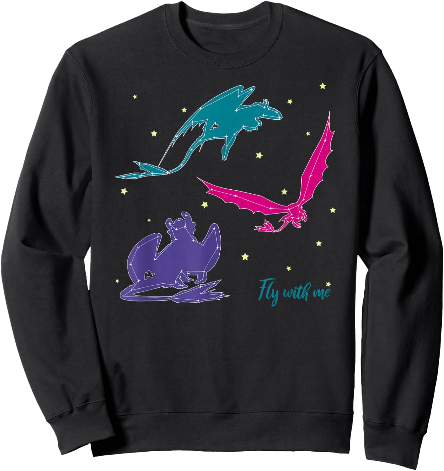 DreamWorks How to Train Your Dragon 3 Fly With Me Sweatshirt - Sweatshirt | Black