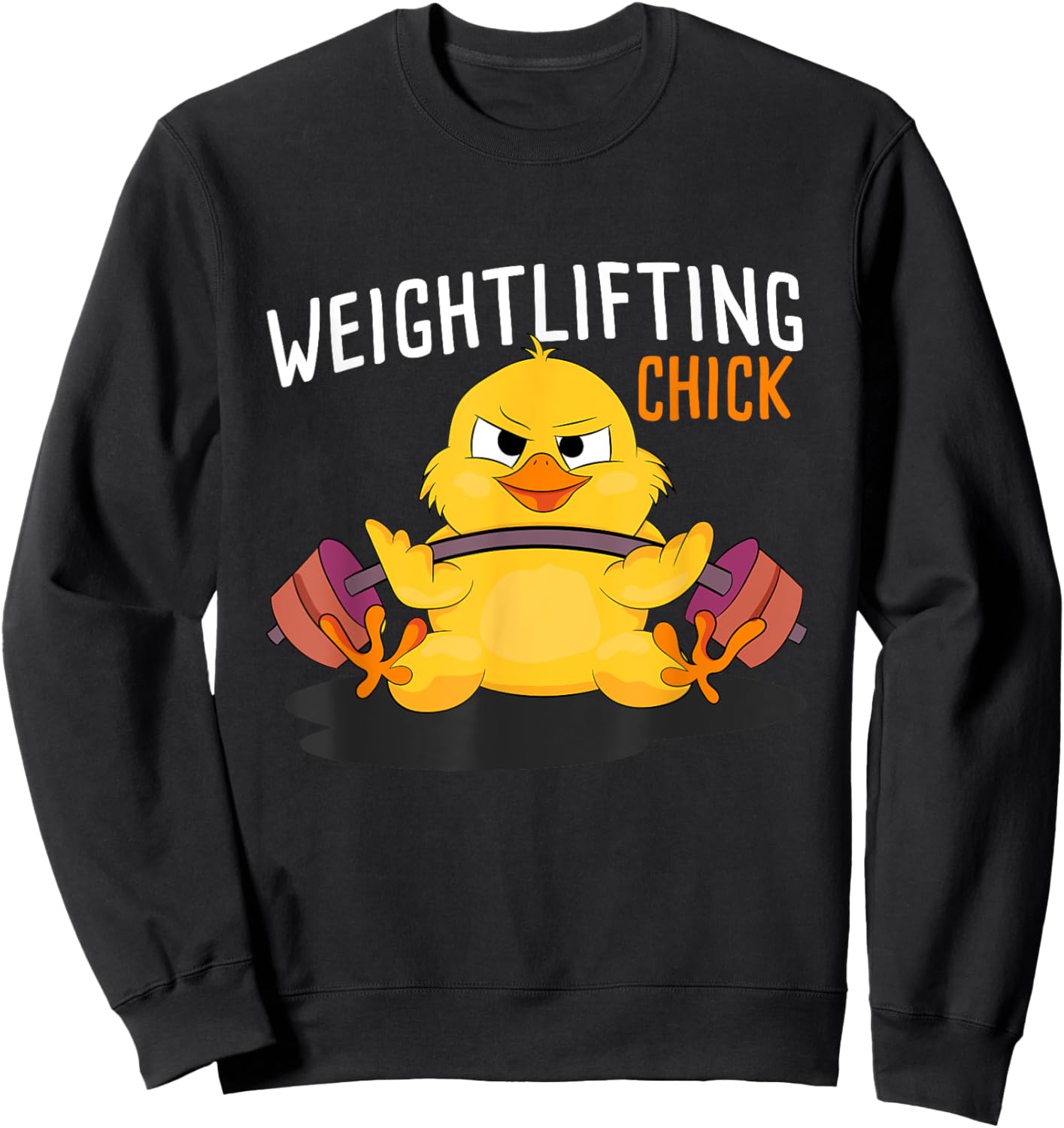 Weightlifting Chick Bodybuilding Workout Gym Women Fitness Sweatshirt - Sweatshirt | Black