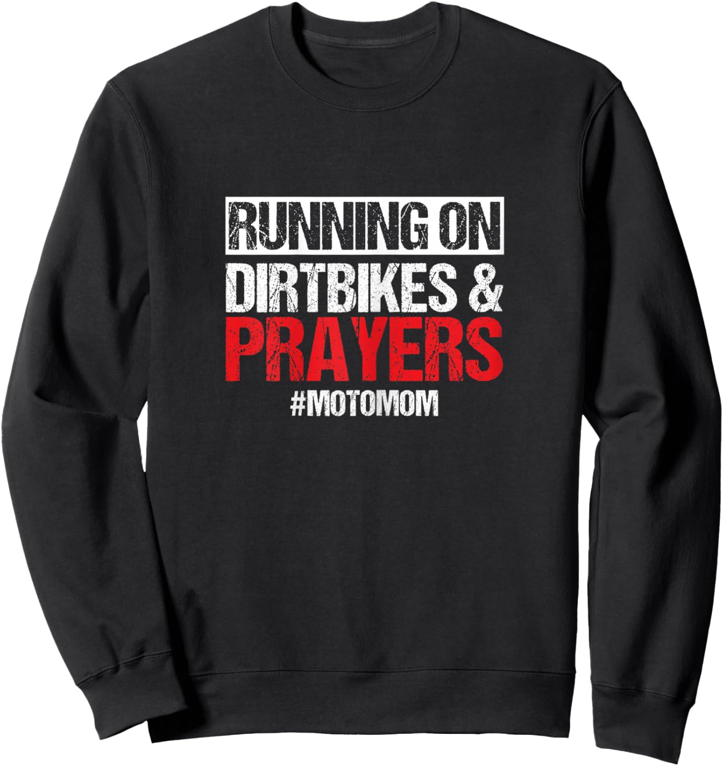 Dirt Bike Motorcycle Motomom Mother Mama Motorsport Biker Sweatshirt - Sweatshirt | Black