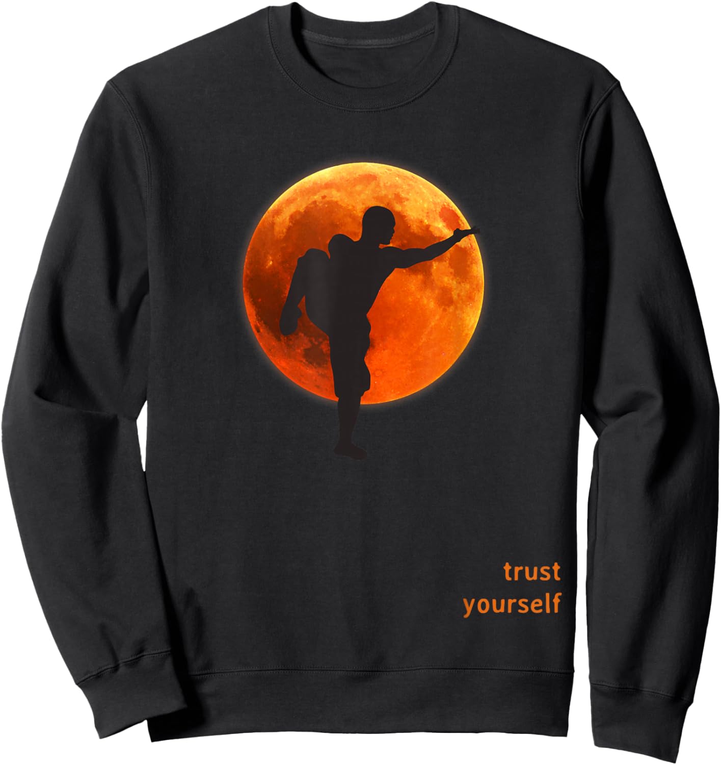 Shaolin Monk - Training at the Blood Moon - Trust yourself Sweatshirt - Sweatshirt | Black