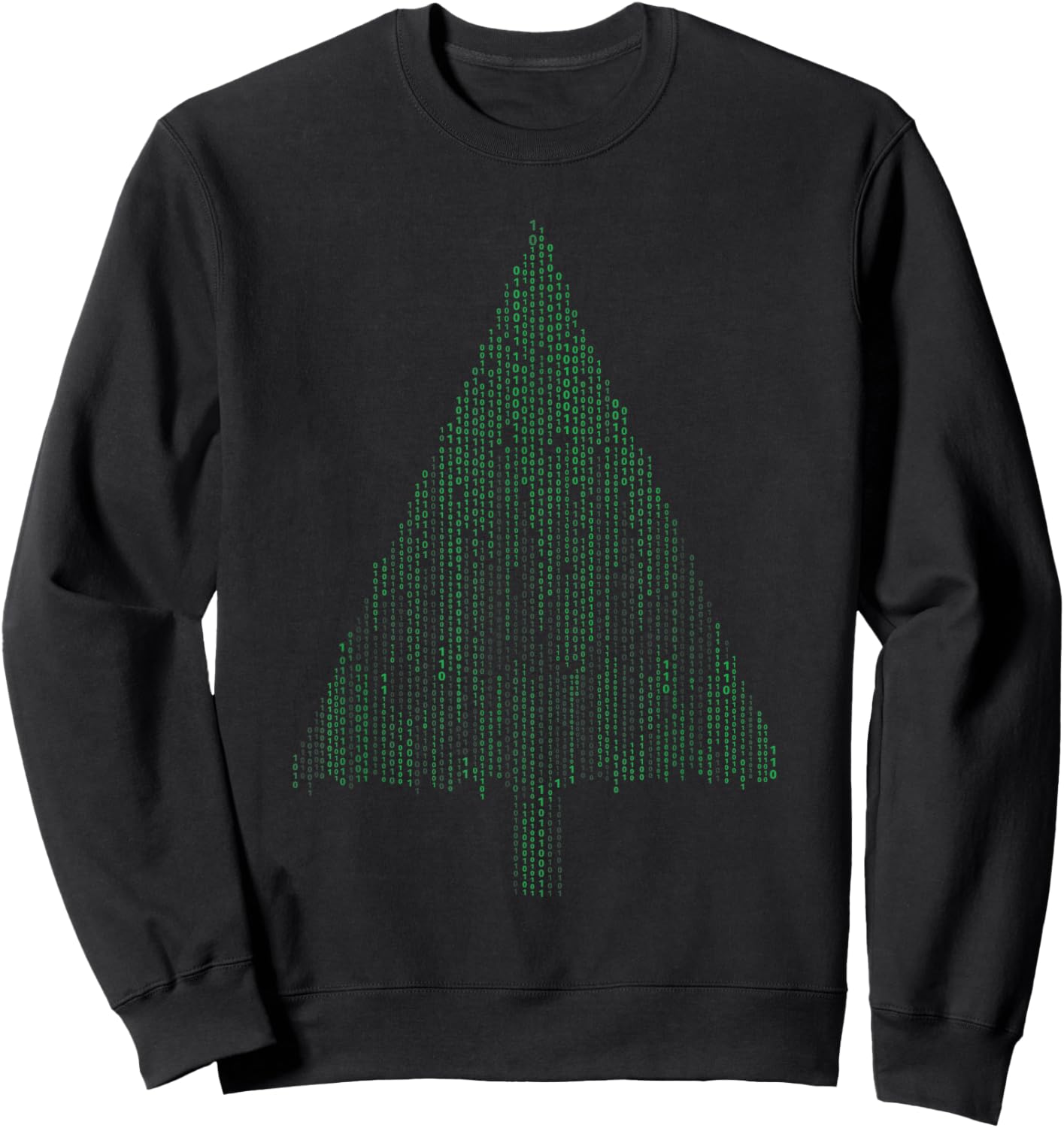 Binary Coding Computer Programmer Christmas Tree Xmas Sweatshirt - Sweatshirt | Black