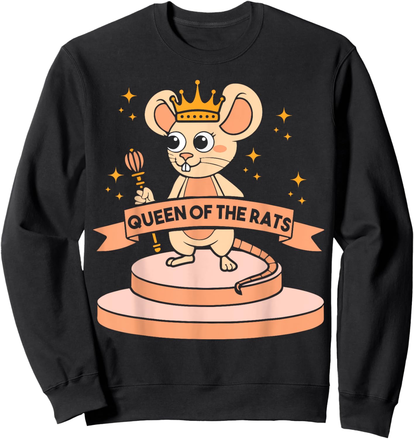 Queen of the rats - Rat Costume Mouse Rat Sweatshirt - Sweatshirt | Black