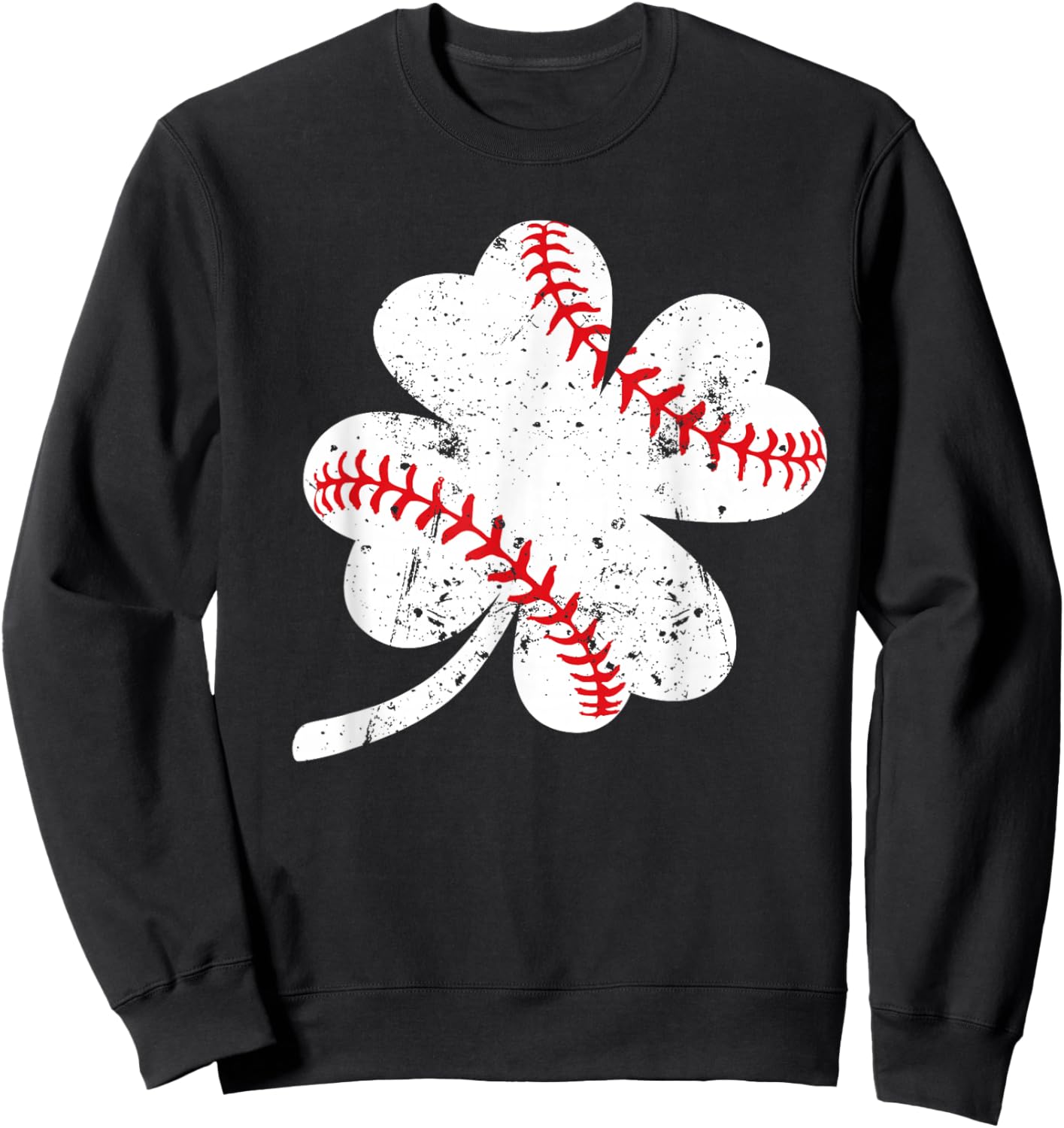 Baseball Shamrock Sweatshirt - Sweatshirt | Black