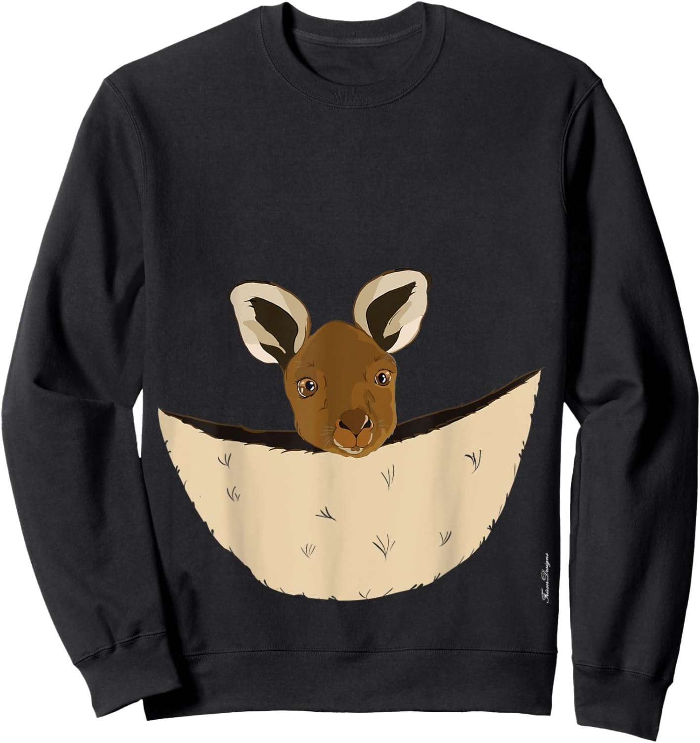 Cute kangaroo baby in a bag, fancy dress costume Sweatshirt - Sweatshirt | Black