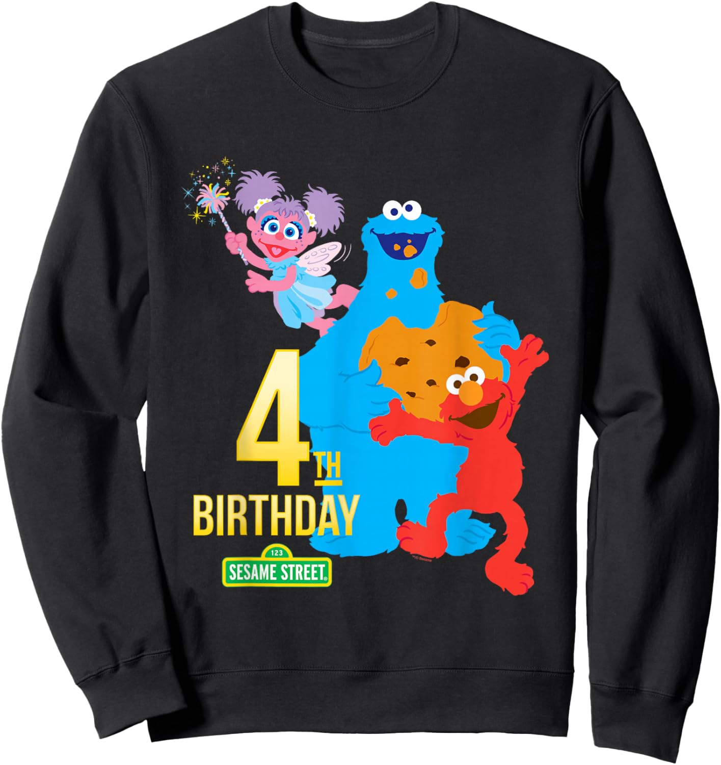 Sesame Street 4th Birthday Sweatshirt - Sweatshirt | Black