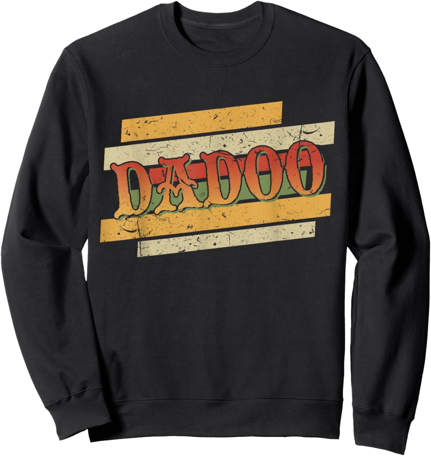 Funny DADOO Retro Vintage Stepdad Stepfather Sweatshirt - Sweatshirt | Black