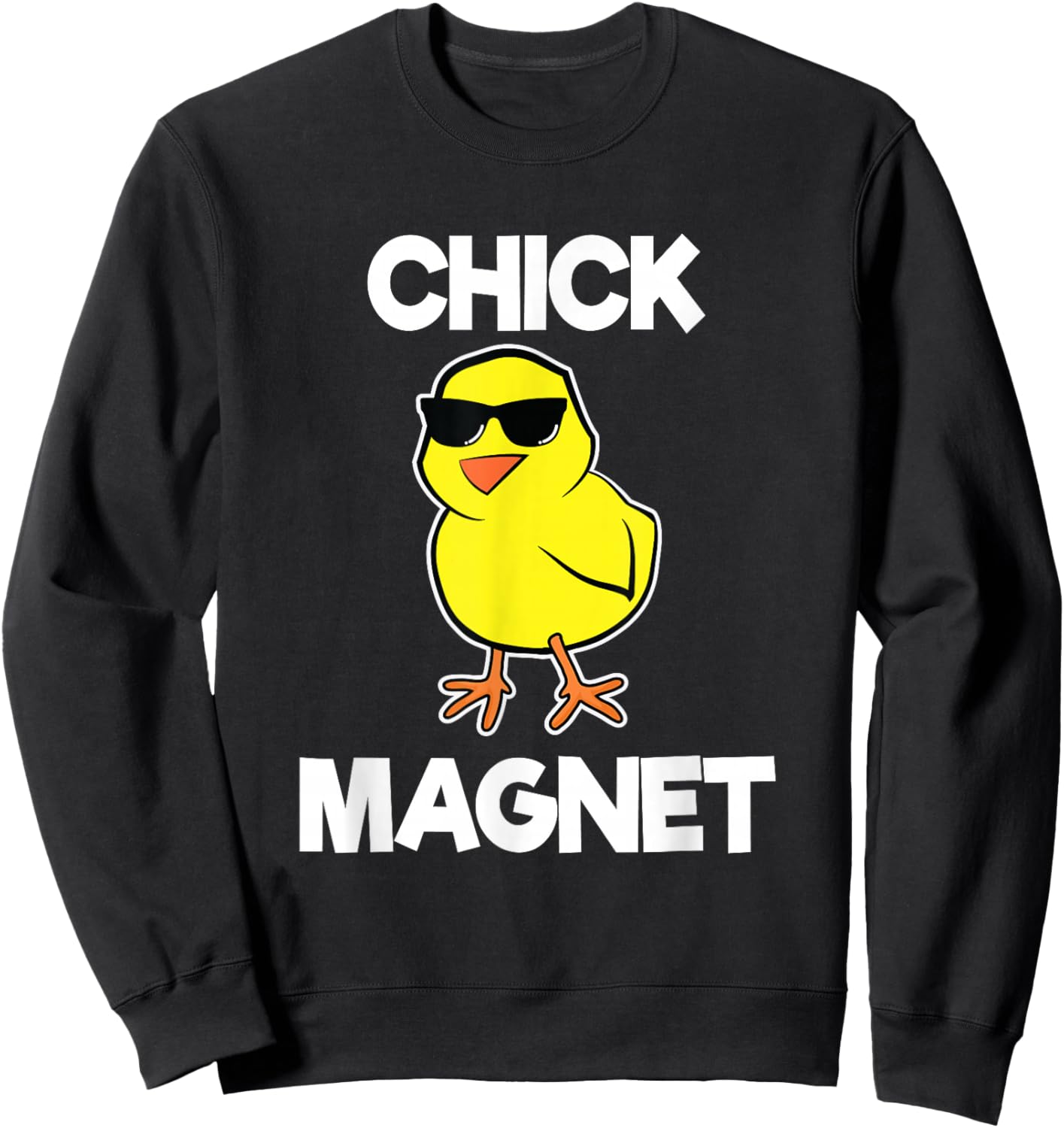 Chick Magnet Shirt Funny Boys Kids Easter Cool Chick Sweatshirt - Sweatshirt | Black