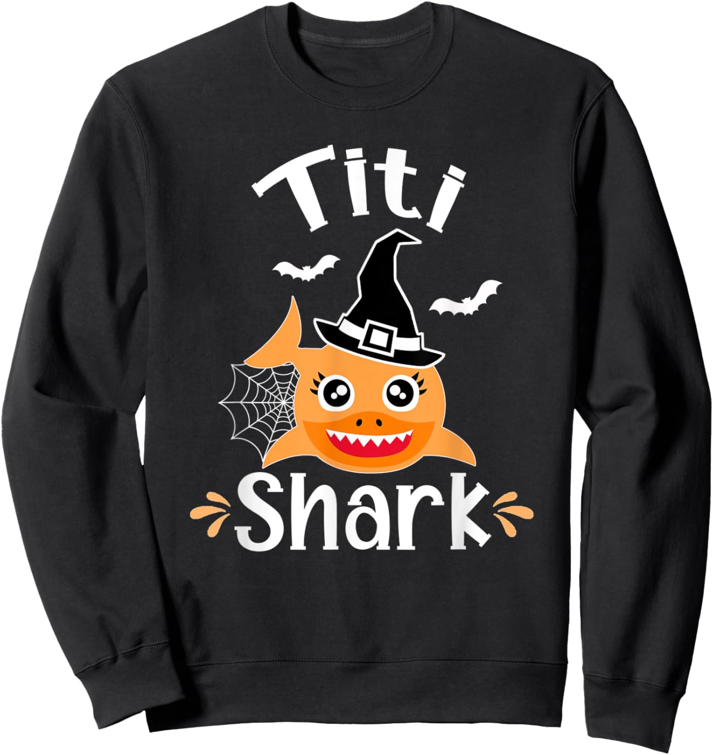 Titi Shark Puerto Rican Aunt Halloween Funny Sweatshirt - Sweatshirt | Black