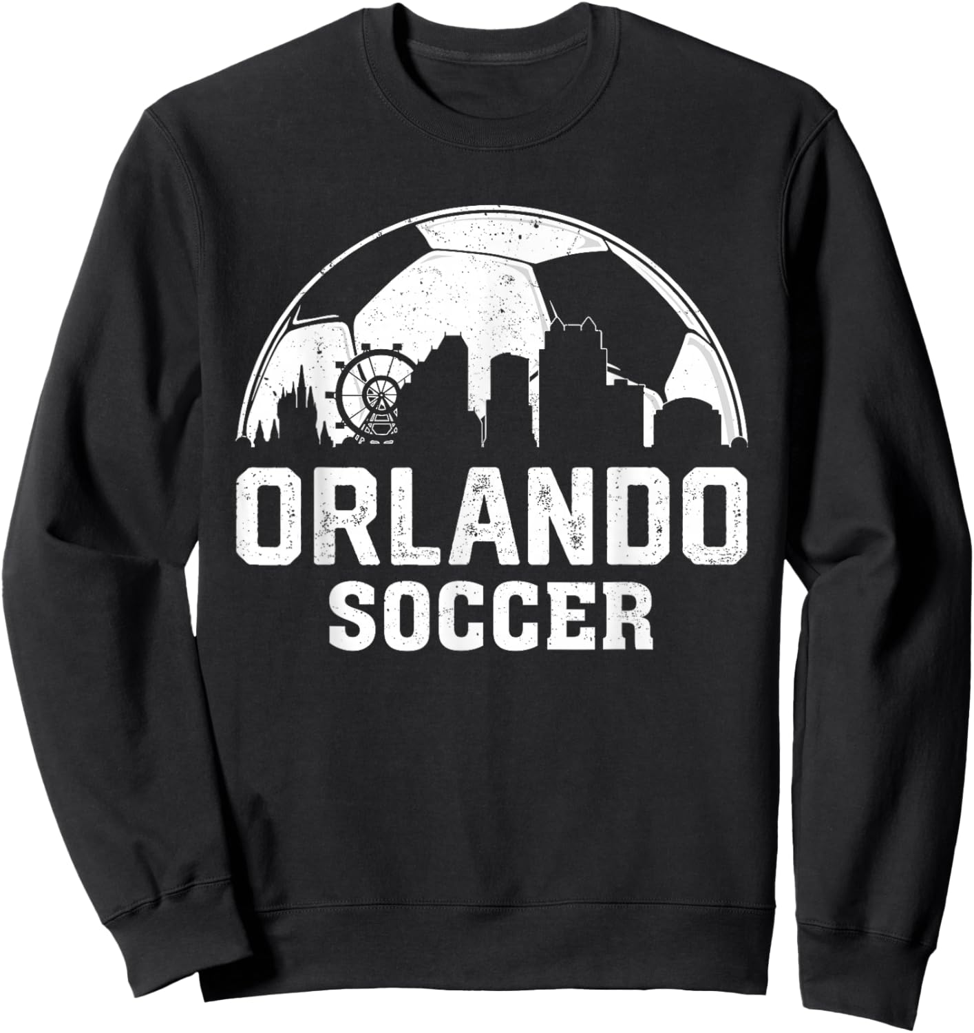 Retro Vintage Orlando Soccer Football Sports Lover Sweatshirt - Sweatshirt | Black